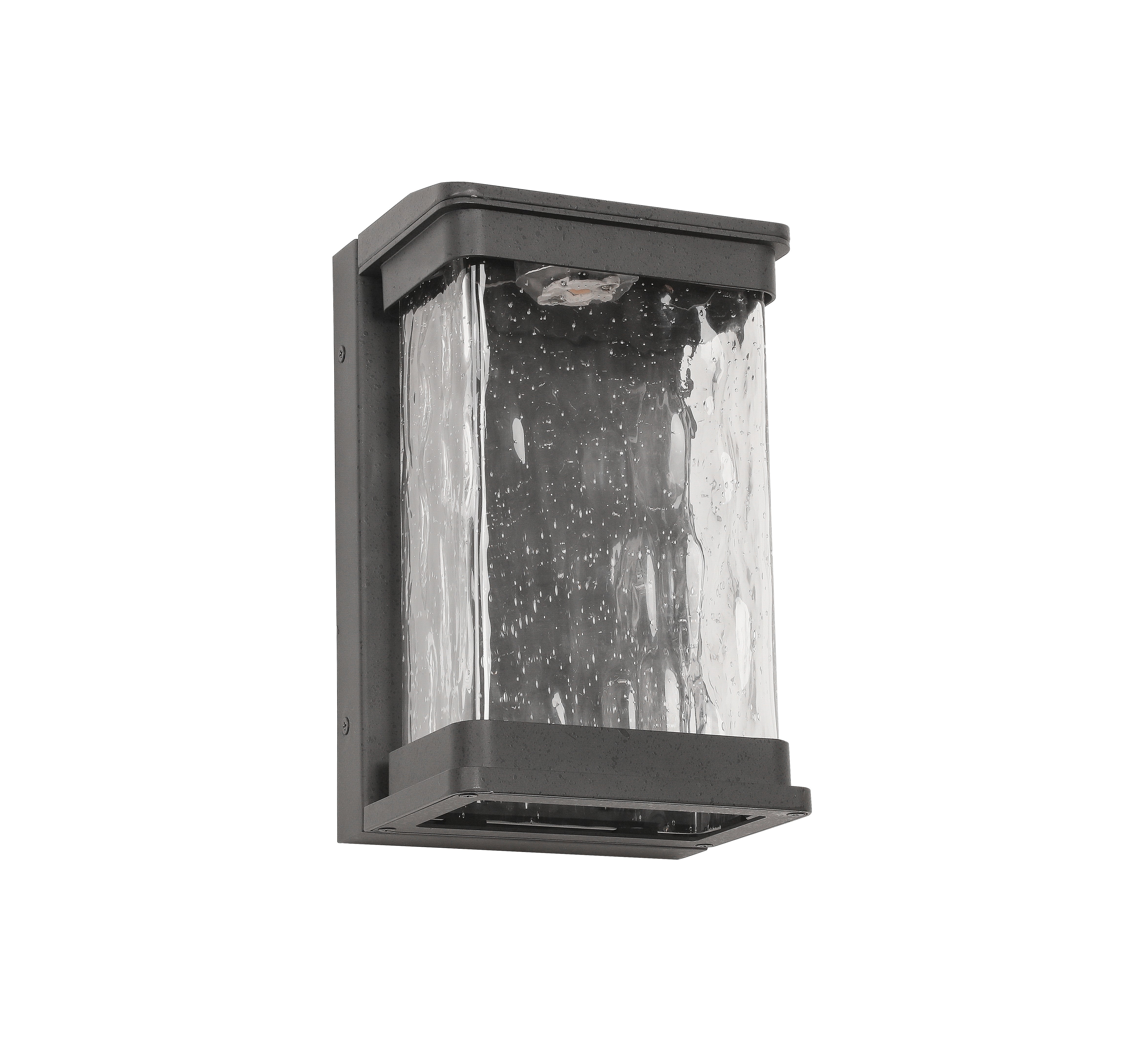 1-Light spotted black Not Motion Sensing LED Outdoor Hardwired Wall Lantern Sconce with No Bulbs Included