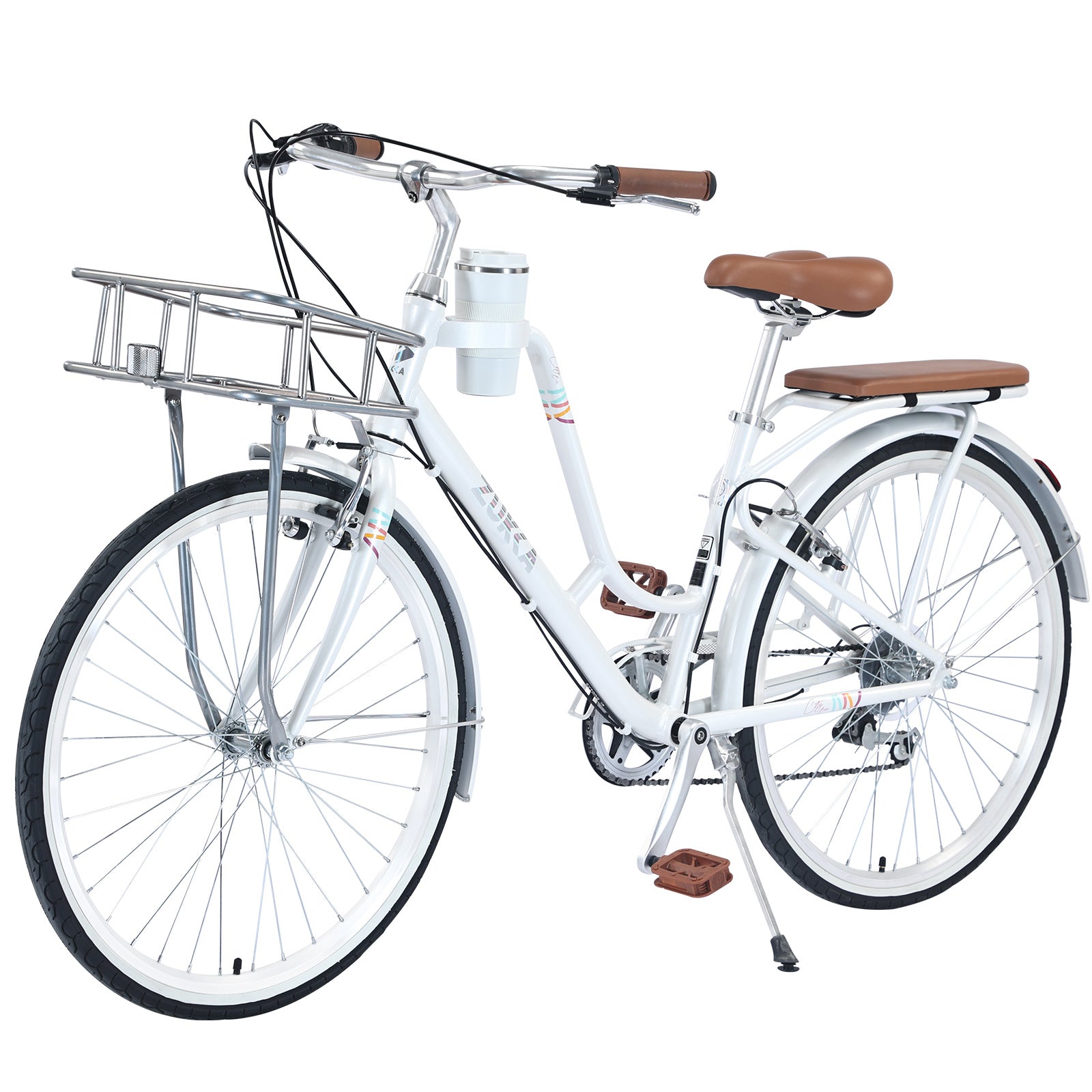 7 Speed, Aluminium Alloy Frame, Coffee Cup Holder ,Multiple Colors 26 Inch Ladies Bicycle