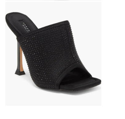 TOPSHOP WIDE FIT ROSE CRYSTAL EMBELLISHED STILETTO SANDAL (WOMEN)