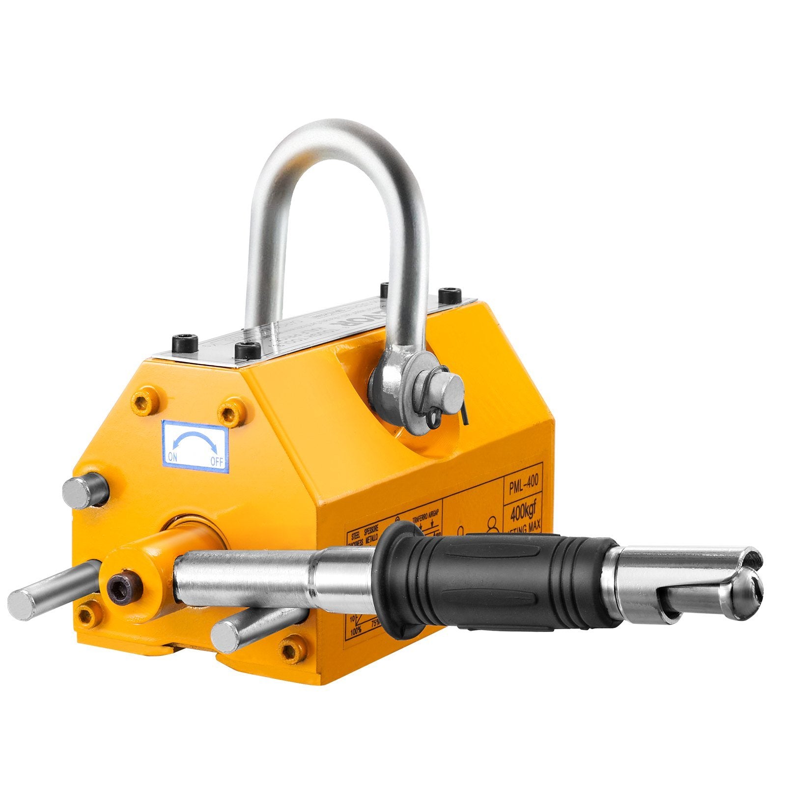 VEVOR Magnetic Lifter, 880 lbs/400 kg Pulling Capacity, 2.5 Safety Factor, Neodymium & Steel, Lifting Magnet with Release, Permanent Lift Magnets, Hea