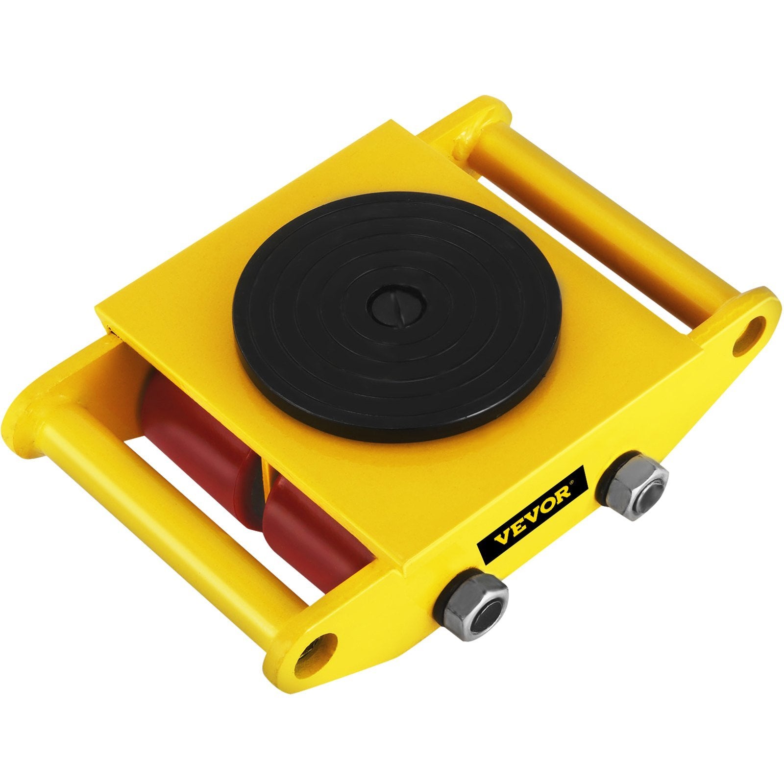 VEVOR Industrial Machinery Mover, 6T/13200lbs Machinery Moving Skate with 360°Rotation Cap and 4 Rollers & PU Wheels, Heavy Duty Dolly Skates for Movi