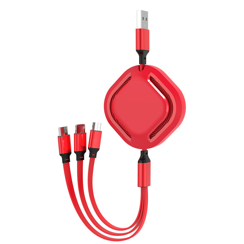 3P Experts Portable 3 In 1 Fast Charging Cable Type C/micro Usb Cable 2.1a Multi Port 43.3in