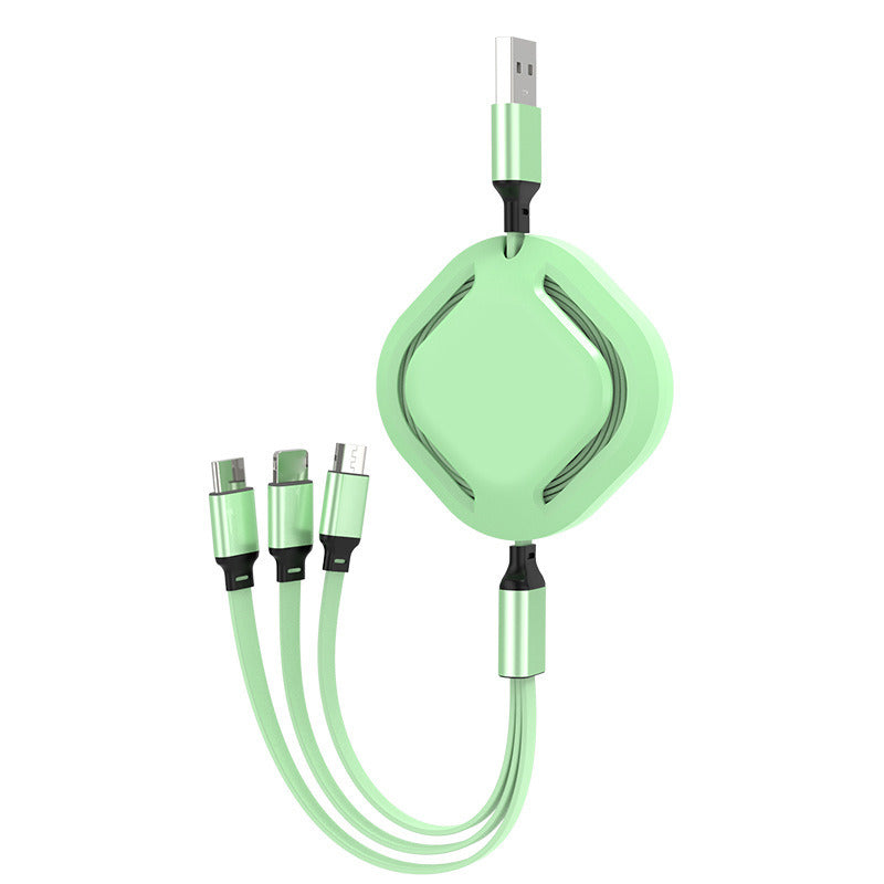 3P Experts Portable 3 In 1 Fast Charging Cable Type C/micro Usb Cable 2.1a Multi Port 43.3in