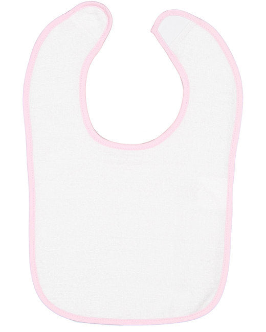 Infant Contrast Trim Terry Bib - WHITE/ KELLY - OS