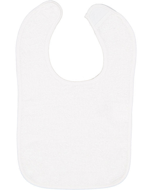 Infant Contrast Trim Terry Bib - WHITE/ KELLY - OS