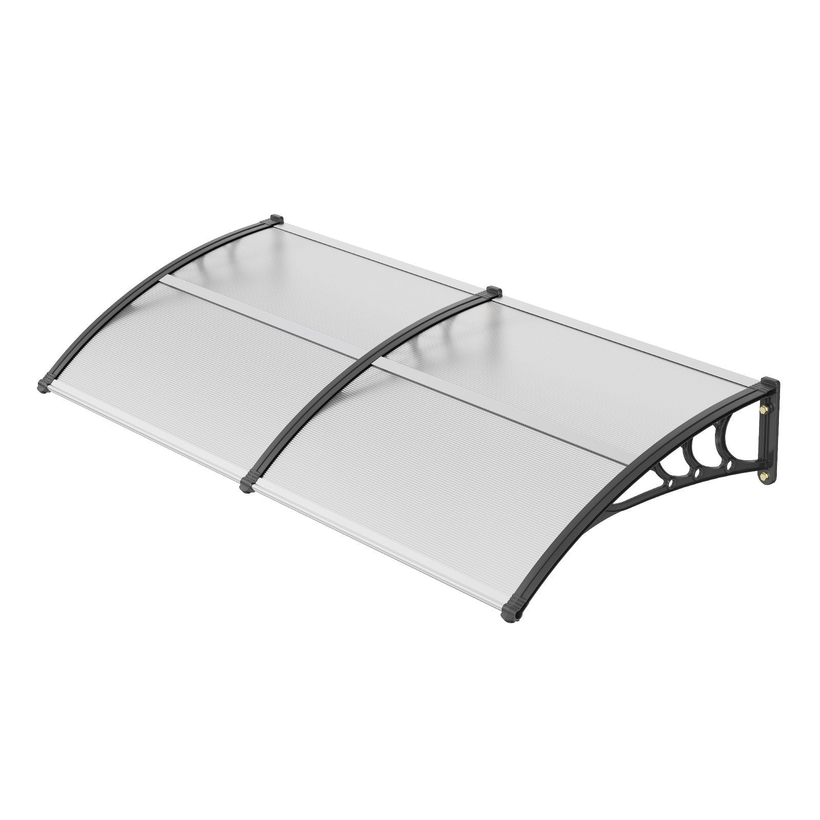 VEVOR Window Door Awning Canopy 40" x 80", UPF 50+ Polycarbonate Entry Door Outdoor Window Awning Exterior, Front Door Overhang Awning for Sun Shutter, UV, Rain, Snow Protection, Hollow Sheet