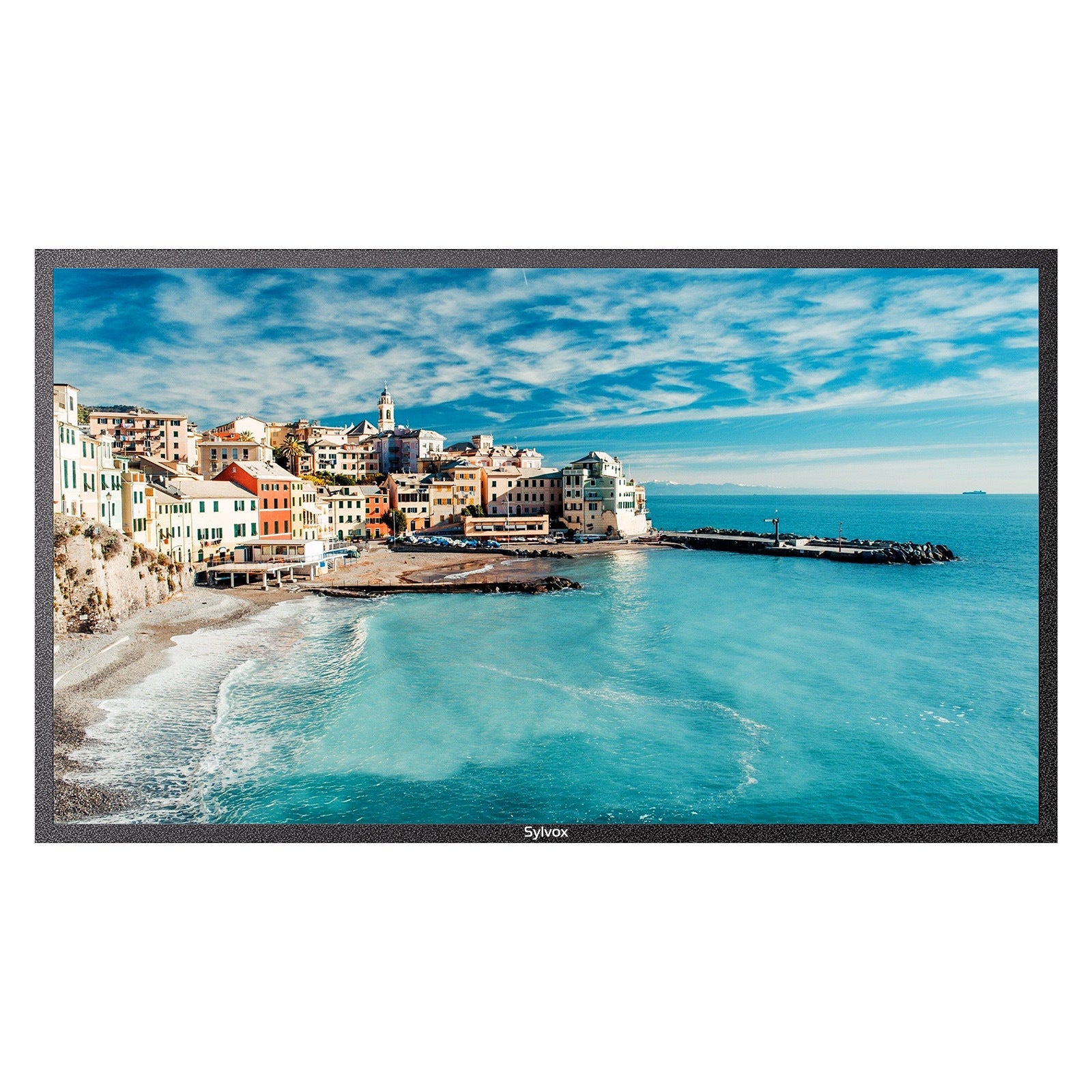 SYLVOX 55 inch Outdoor TV, 1000nits 4K UHD Weatherproof TV for Business, 2-Yr Warranty, 24/7 Operation, IP66 Waterproof Commercial TV HDMI, USB, RS232, Speakers, Tuner, Wireless, 2.4G WiFi