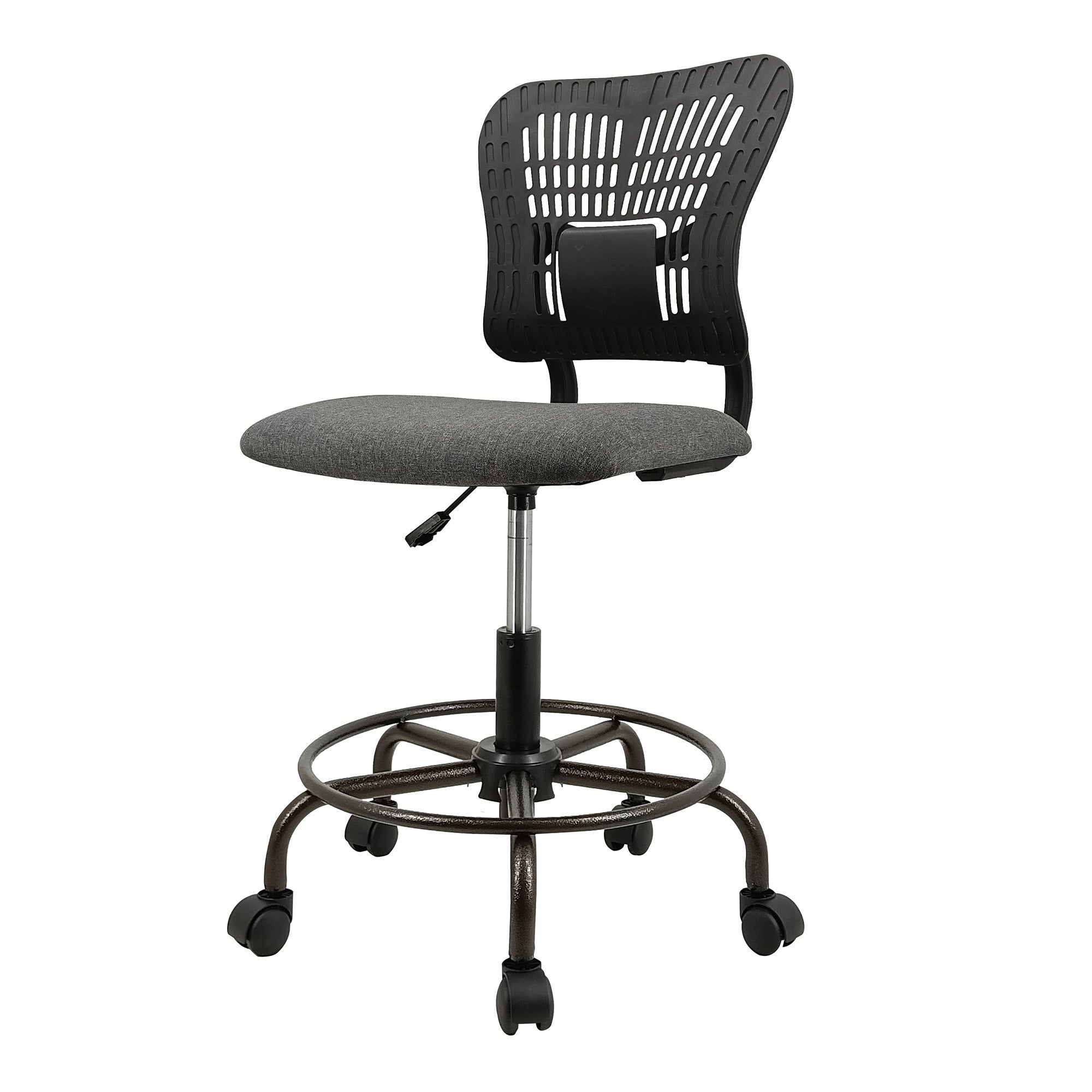 Ergonomic Tall Office Chair Standing Desk Chair Adjustable Foot Ring Office Drafting Chair