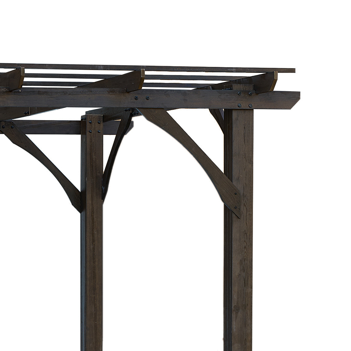 Cedar Wood Pergola, Wind Secure, Strong, Quality Made, Rot Resistant, Concrete Anchors, Spacious for Outdoor Patio, Deck