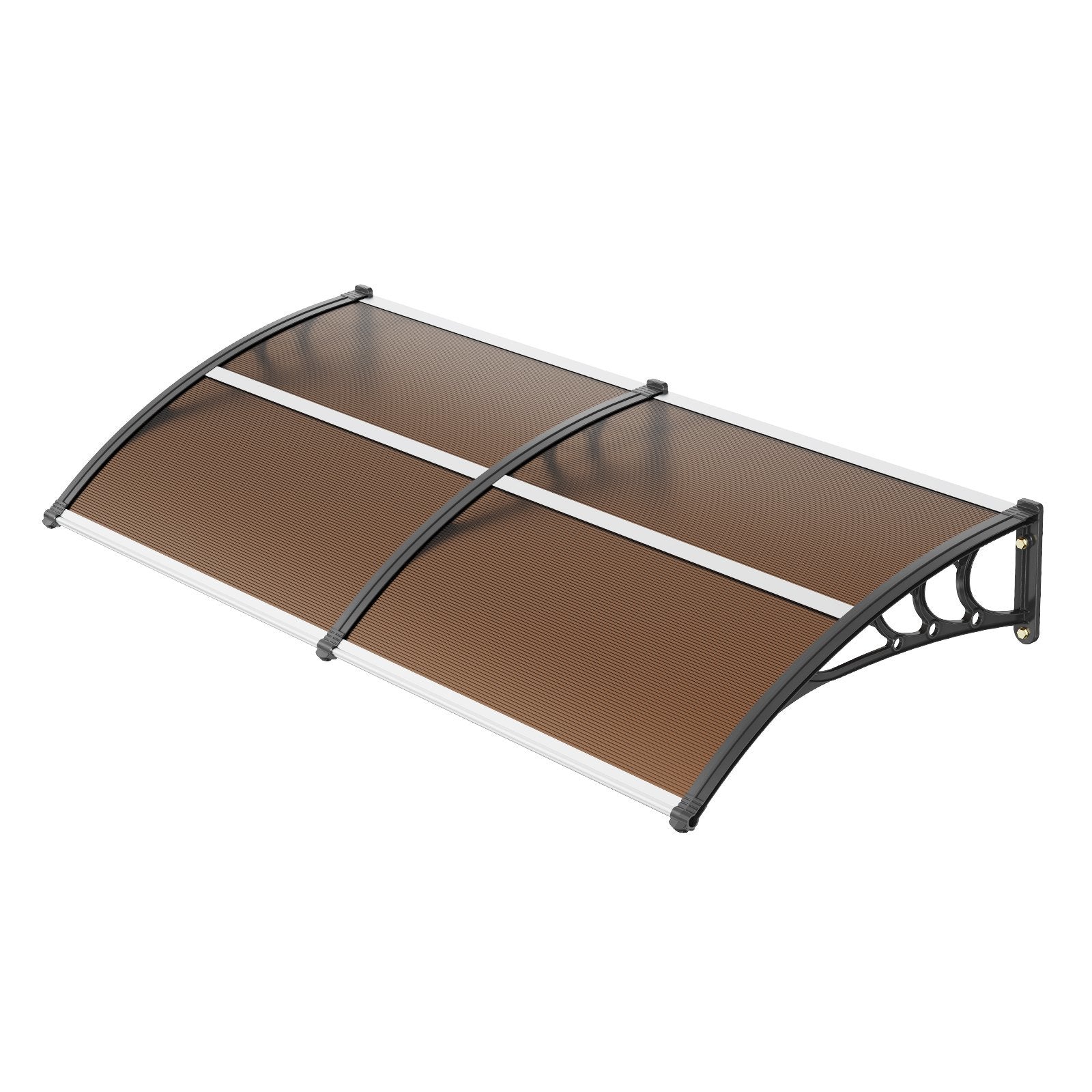 VEVOR Window Door Awning Canopy 80" x 40", UPF 50+ Polycarbonate Entry Door Outdoor Window Awning Exterior, Front Door Overhang Awning for Sun Shutter, UV, Rain, Snow Protection, Hollow Sheet