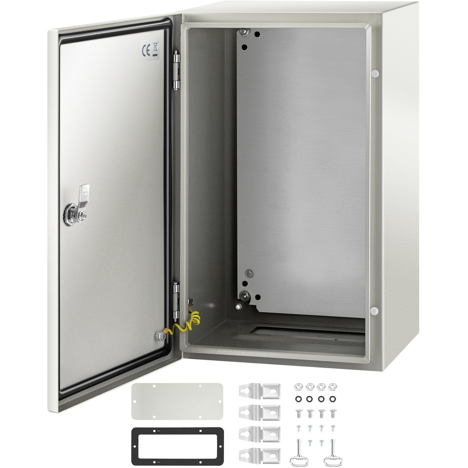 VEVOR NEMA Steel Enclosure, 20 x 12 x 10'' NEMA 4X Steel Electrical Box, IP66 Waterproof & Dustproof, Outdoor/Indoor Electrical Junction Box, with Mou