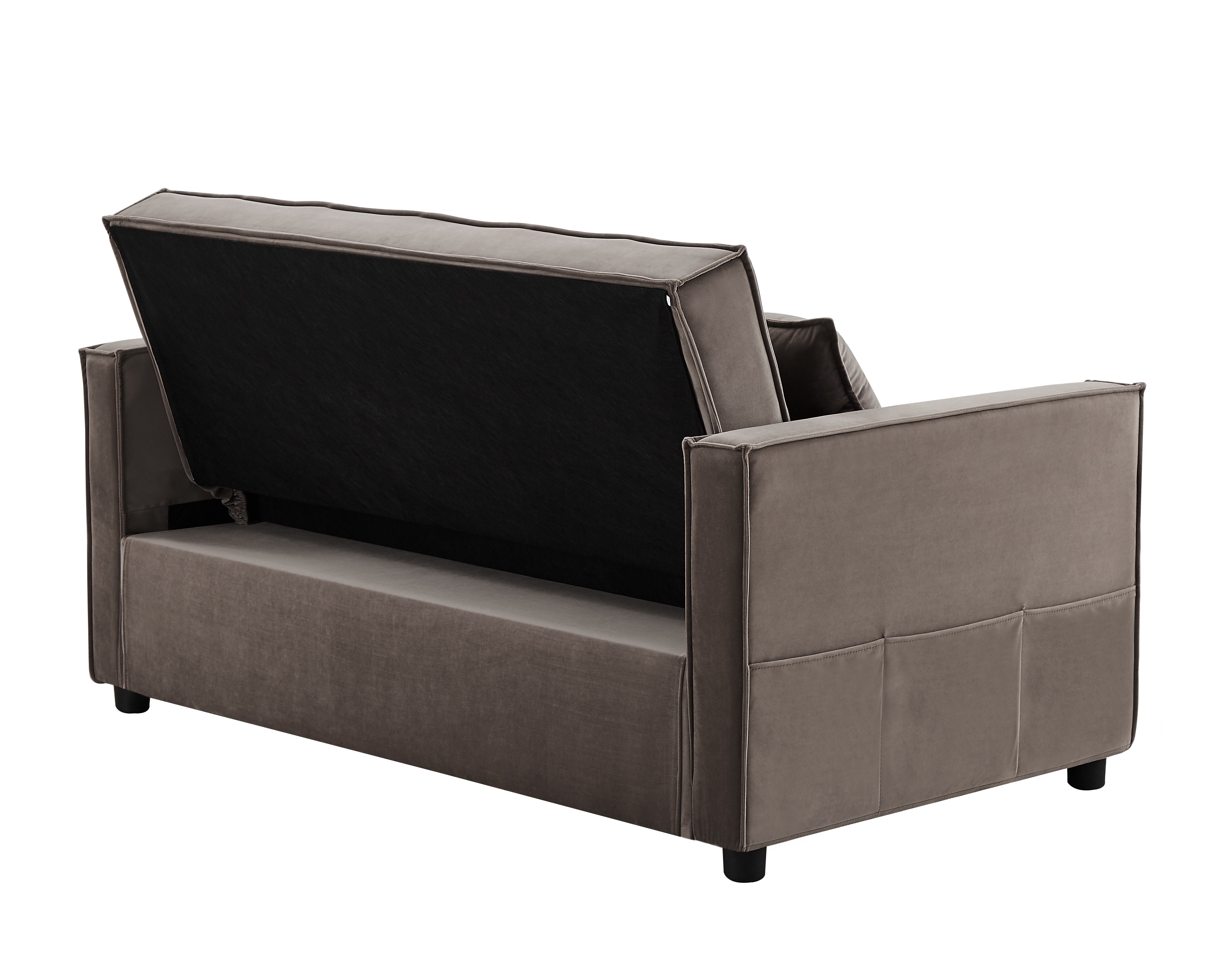 2061-Brown Two-Person Sofa Bed