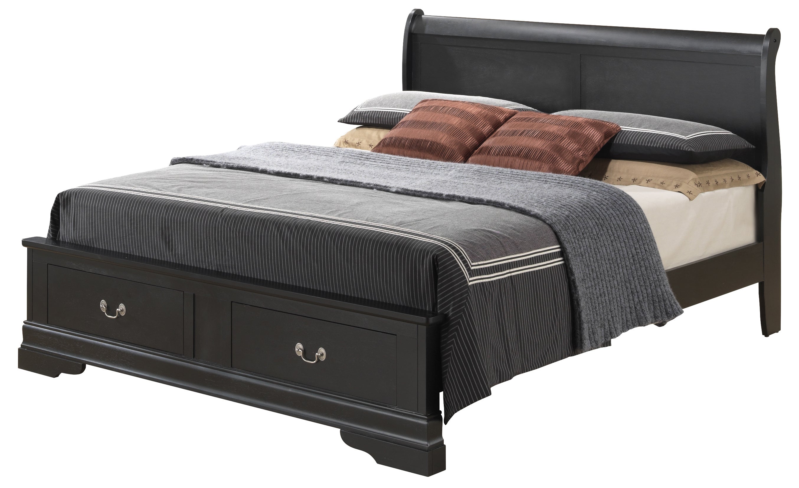 Glory Furniture Louis Phillipe G3150D-FSB2 Full Storage bed , Black