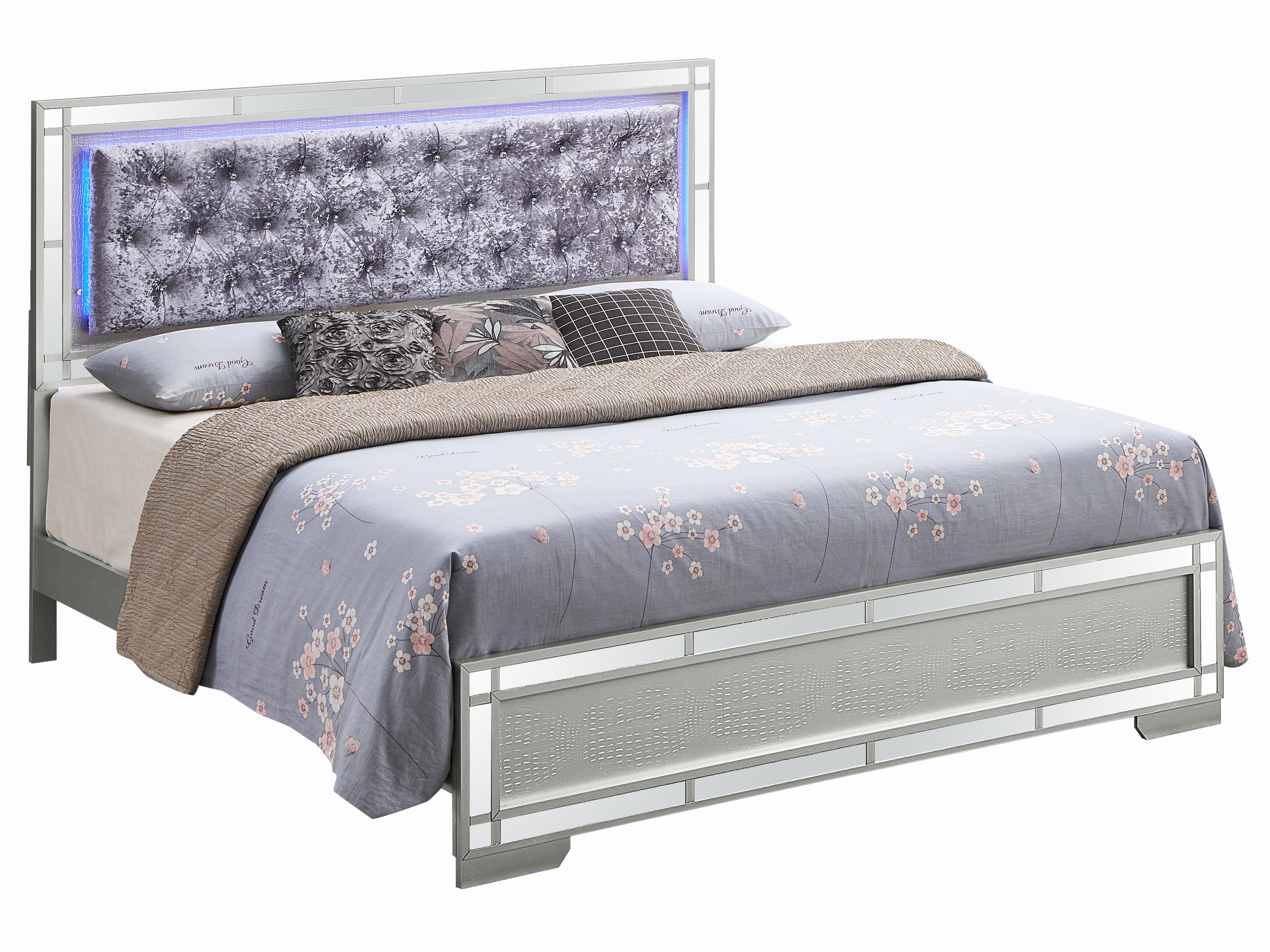 Glory Furniture Madison G6600A-QB , Silver Champagne