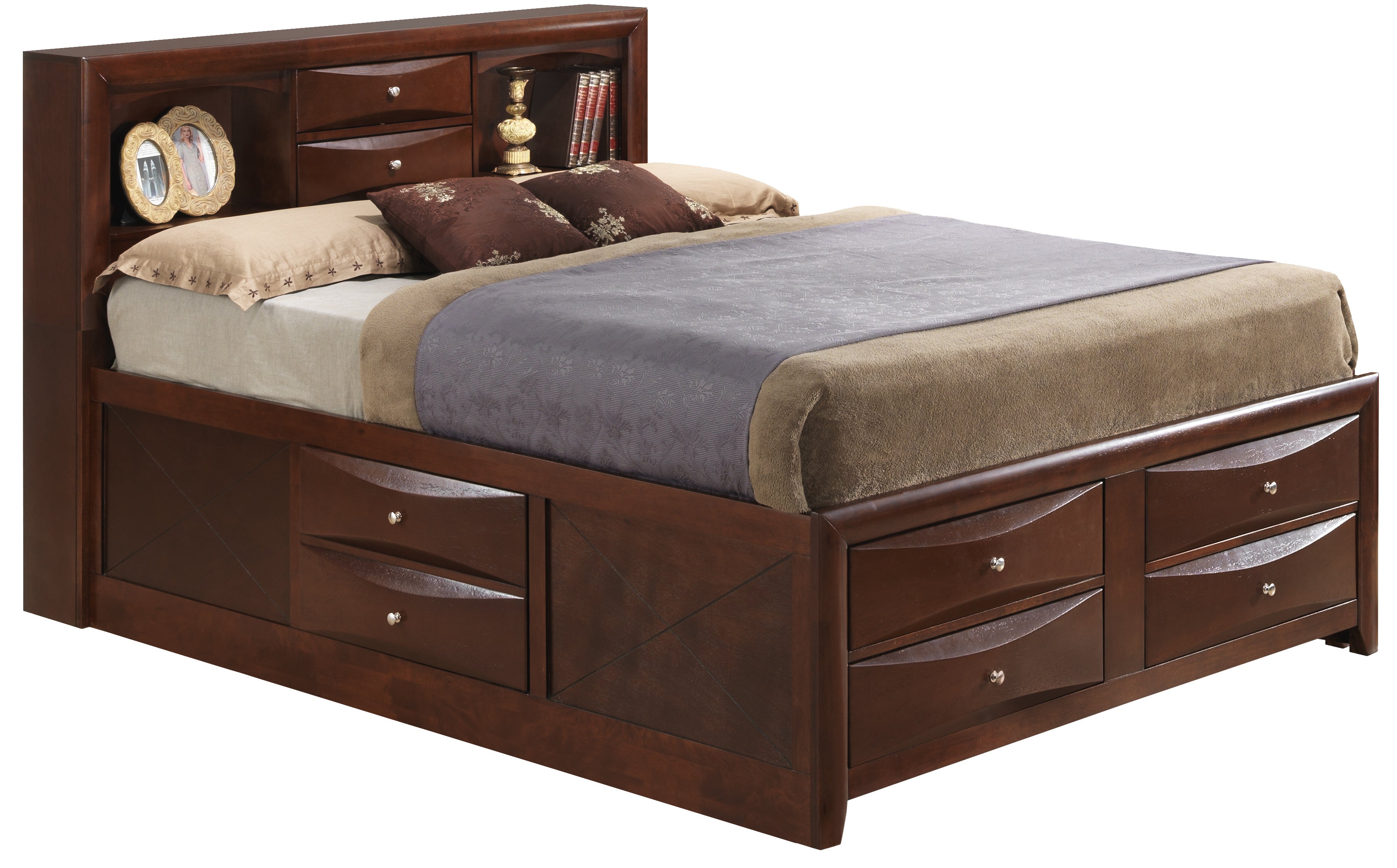 Glory Furniture Marilla G1550G-KSB3 King Storage Bed , Cherry