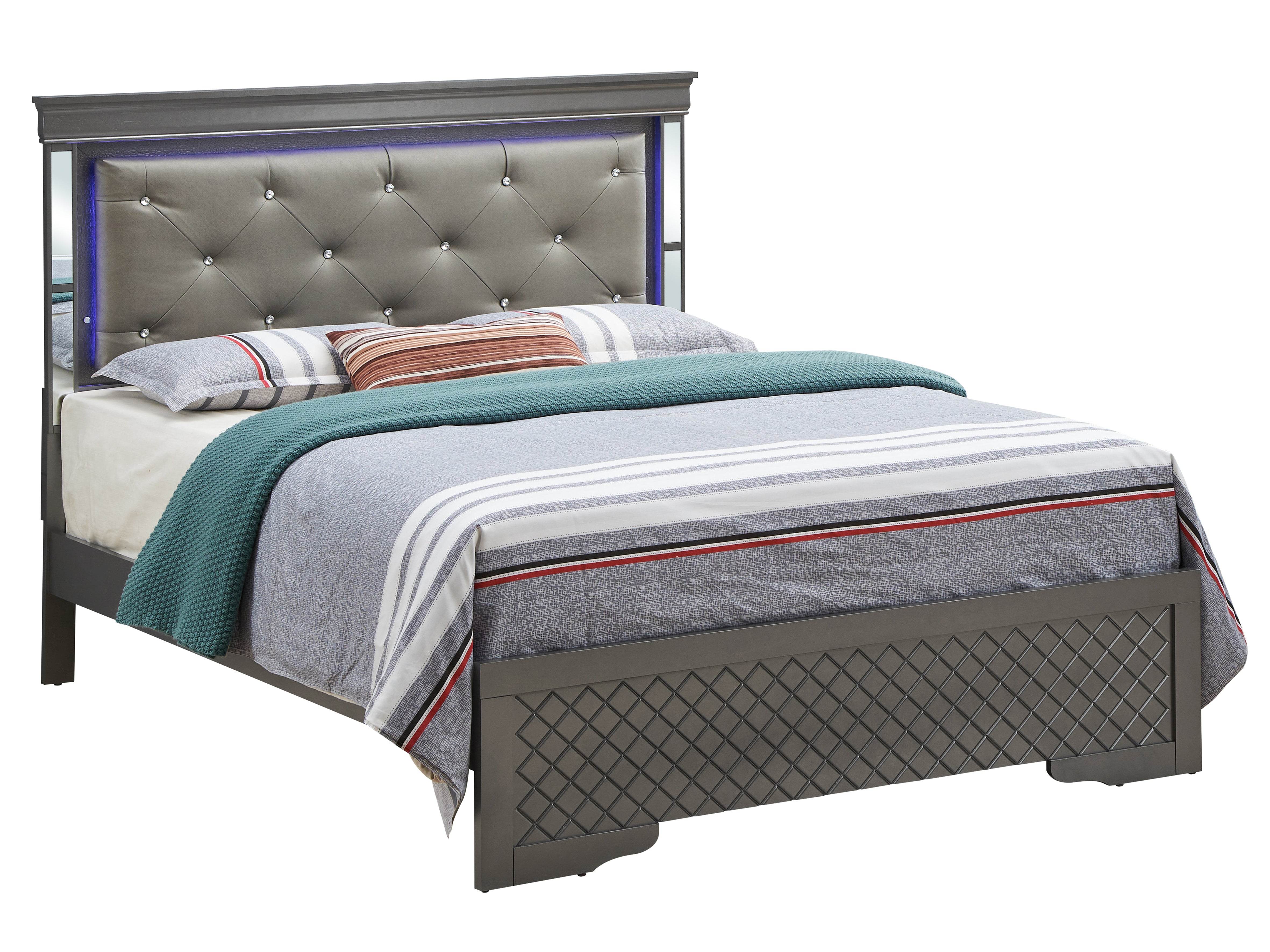 Glory Furniture Verona G6702C-KB3 King Bed , Metalic Black