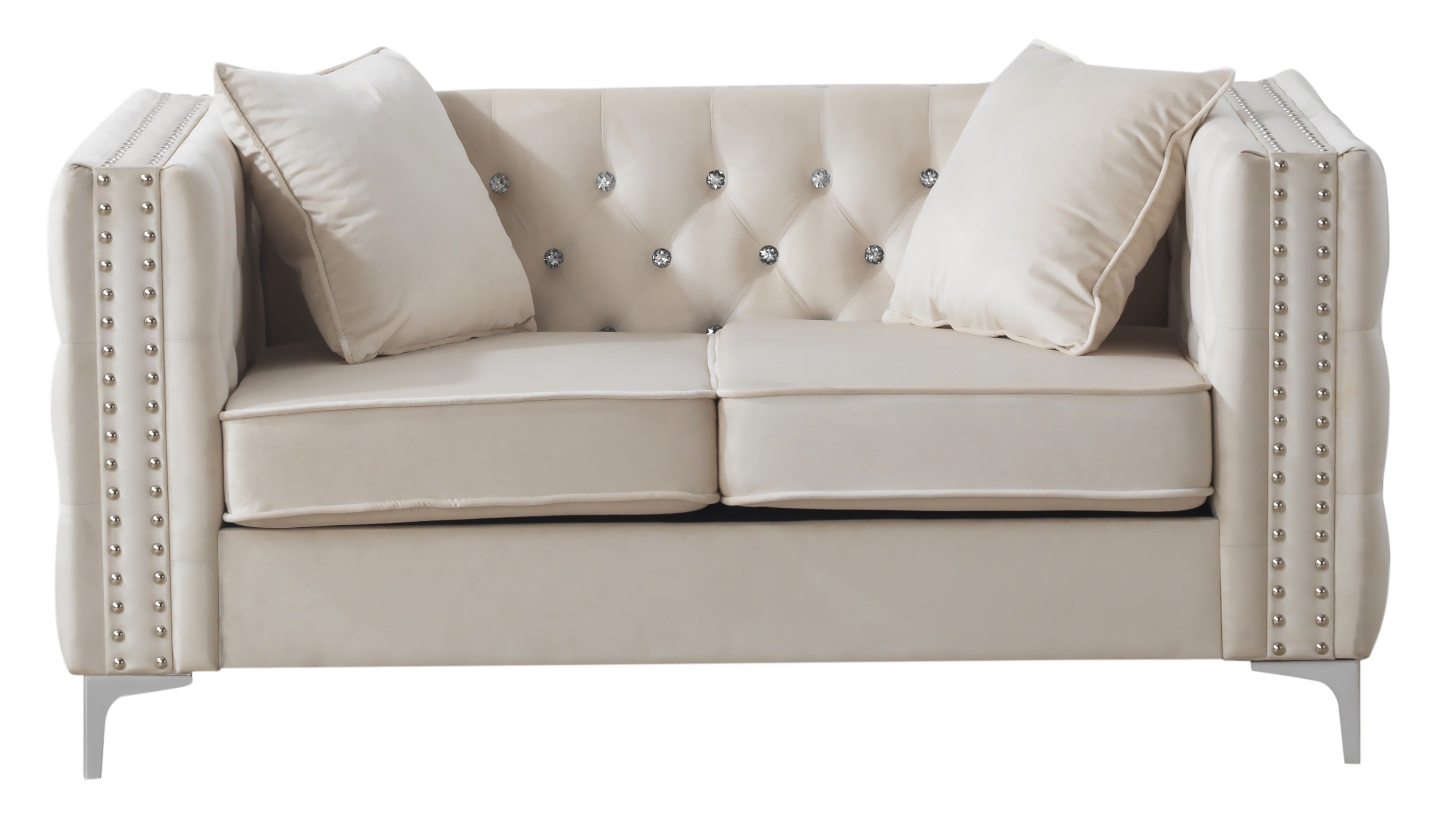 Glory Furniture Paige G827A-L Loveseat , IVORY