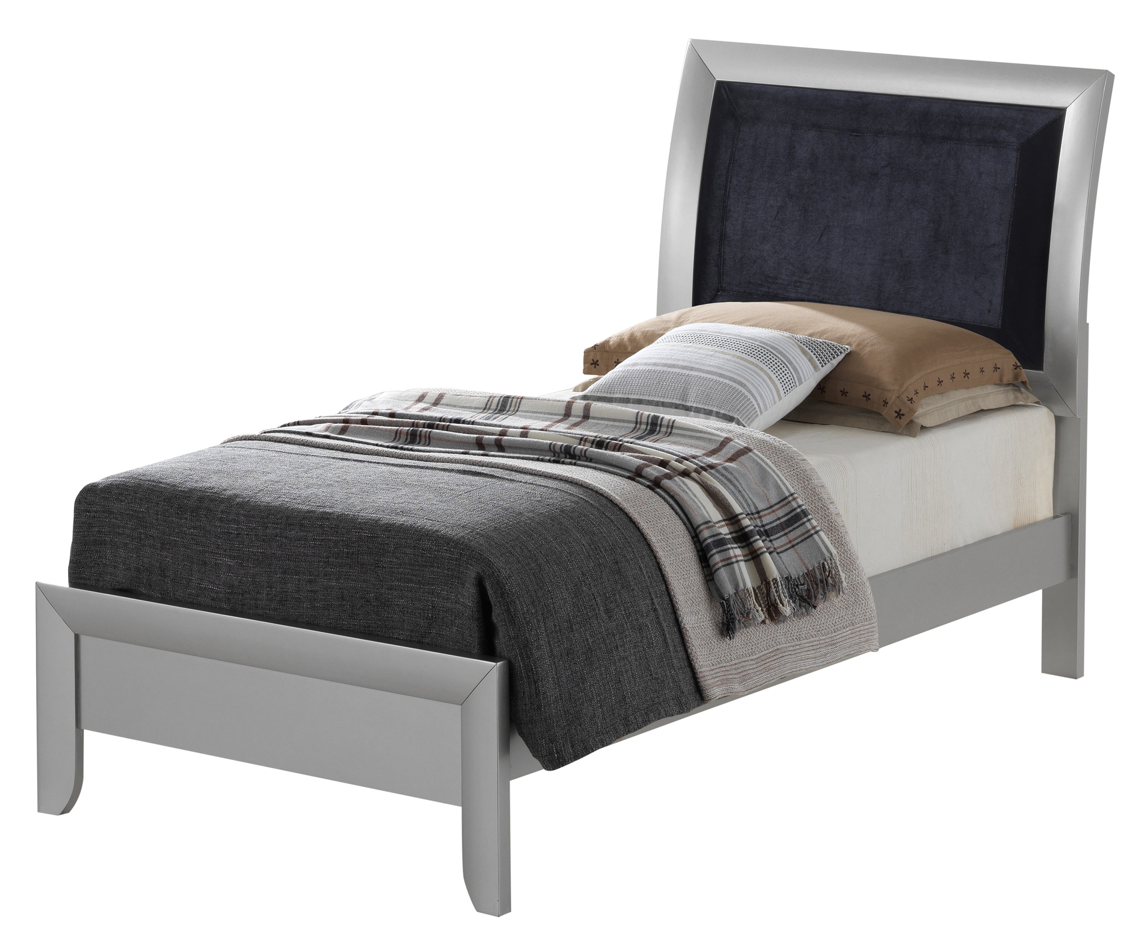 Glory Furniture Marilla G1503A-TB Twin Bed , Silver Champagne