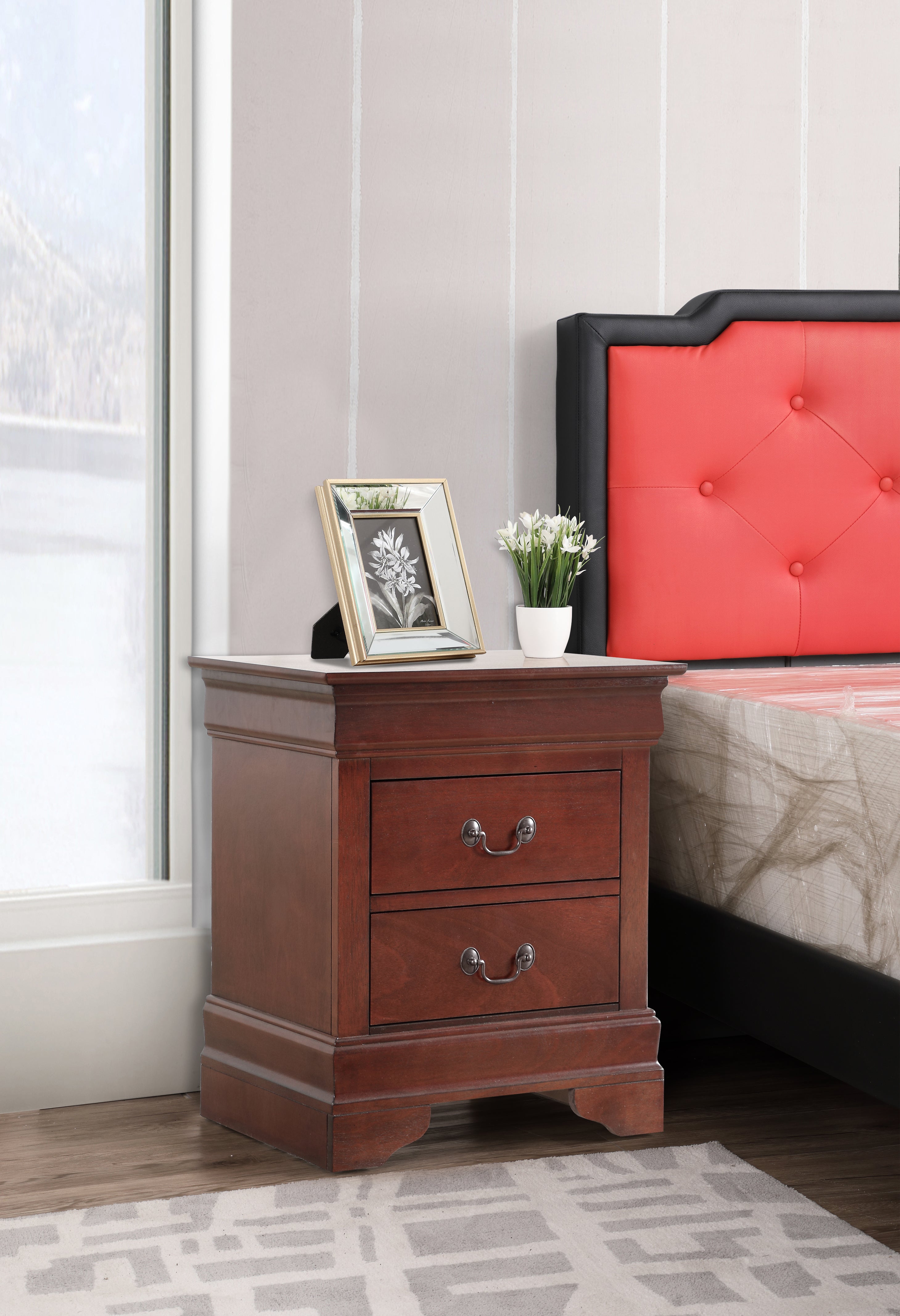 Glory Furniture LouisPhillipe G02100-N Nightstand , Cherry