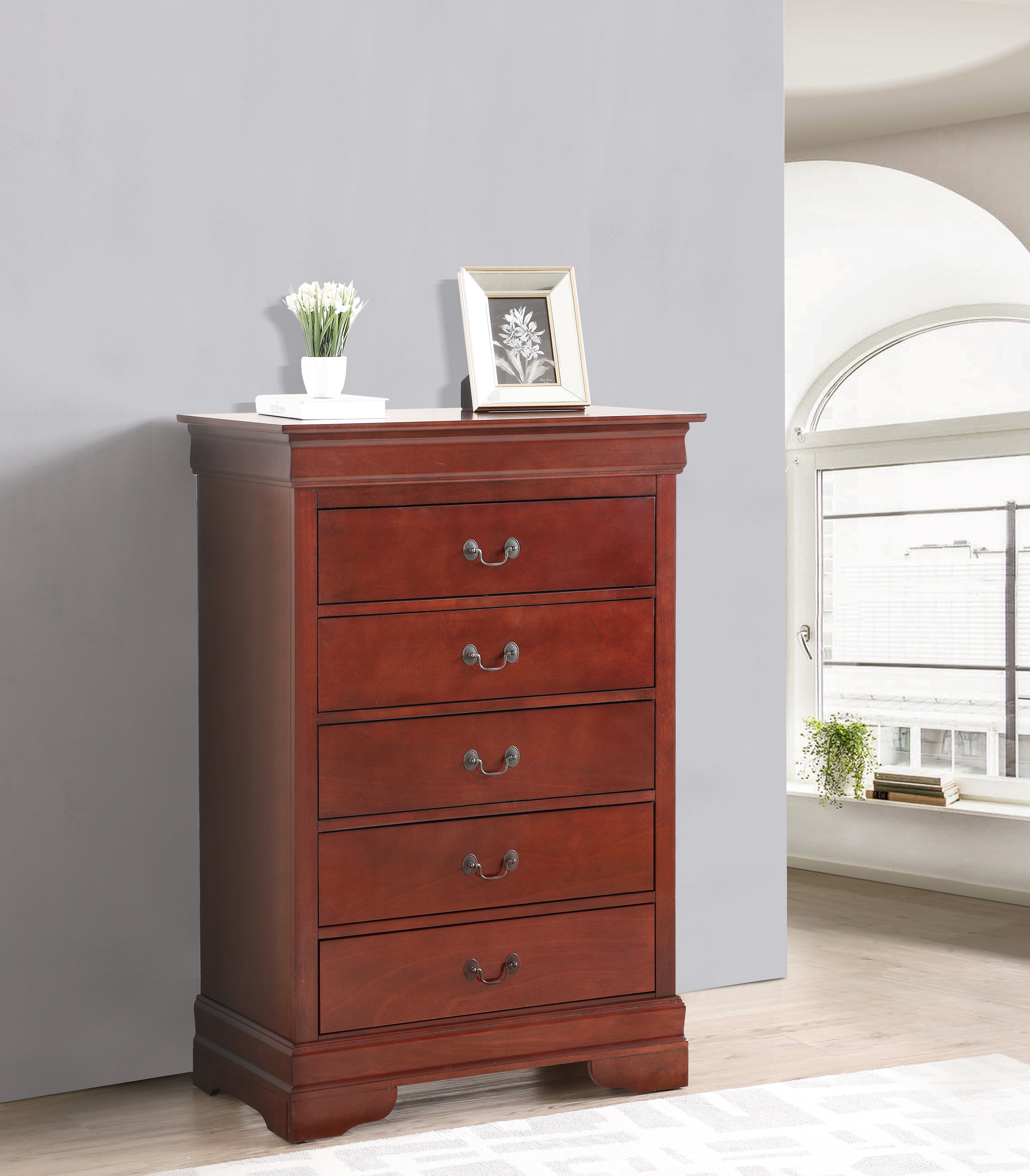 Glory Furniture Louis Phillipe G3100-CH Chest , Cherry