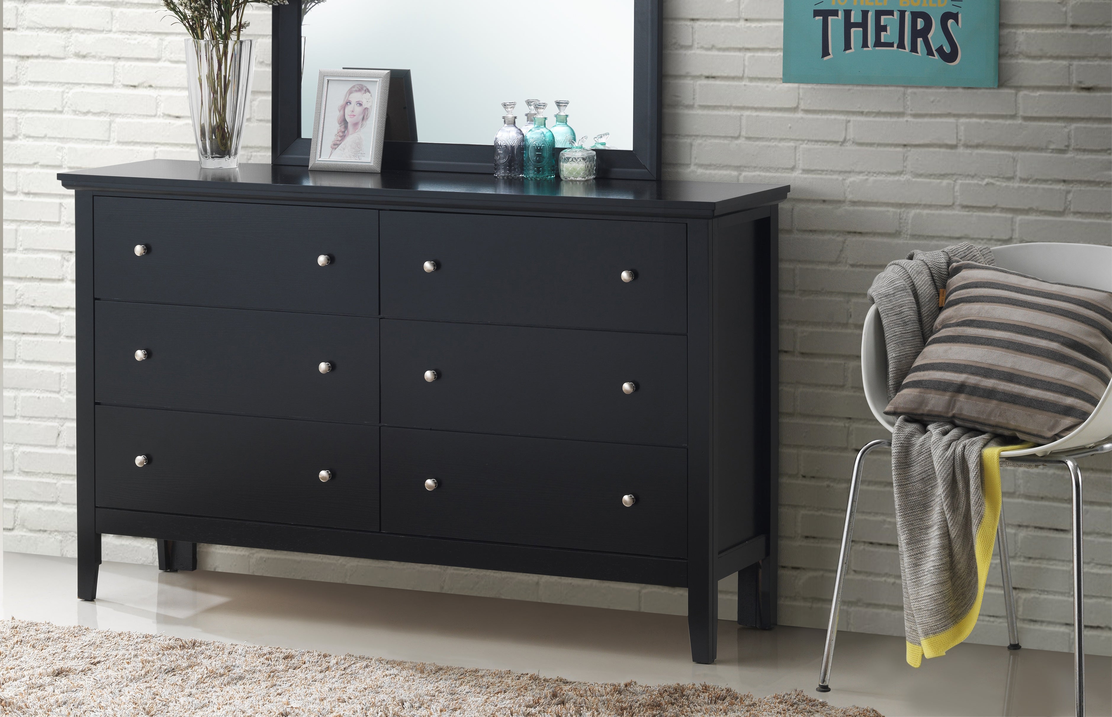 Glory Furniture Primo G1336-D Dresser , Black