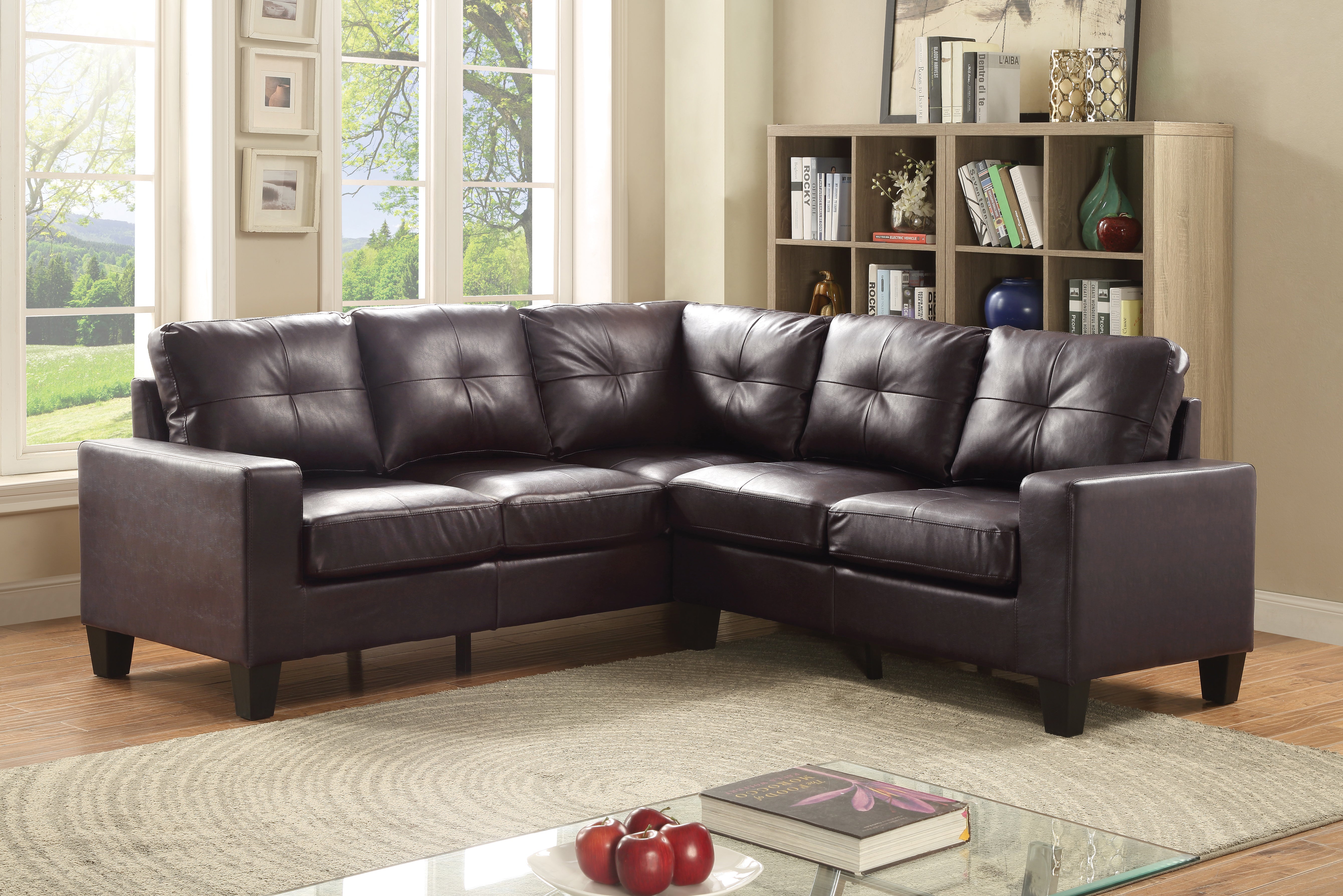 Glory Furniture Newbury G464B-SC SectionalÃŠÃŠ , DARK BROWN