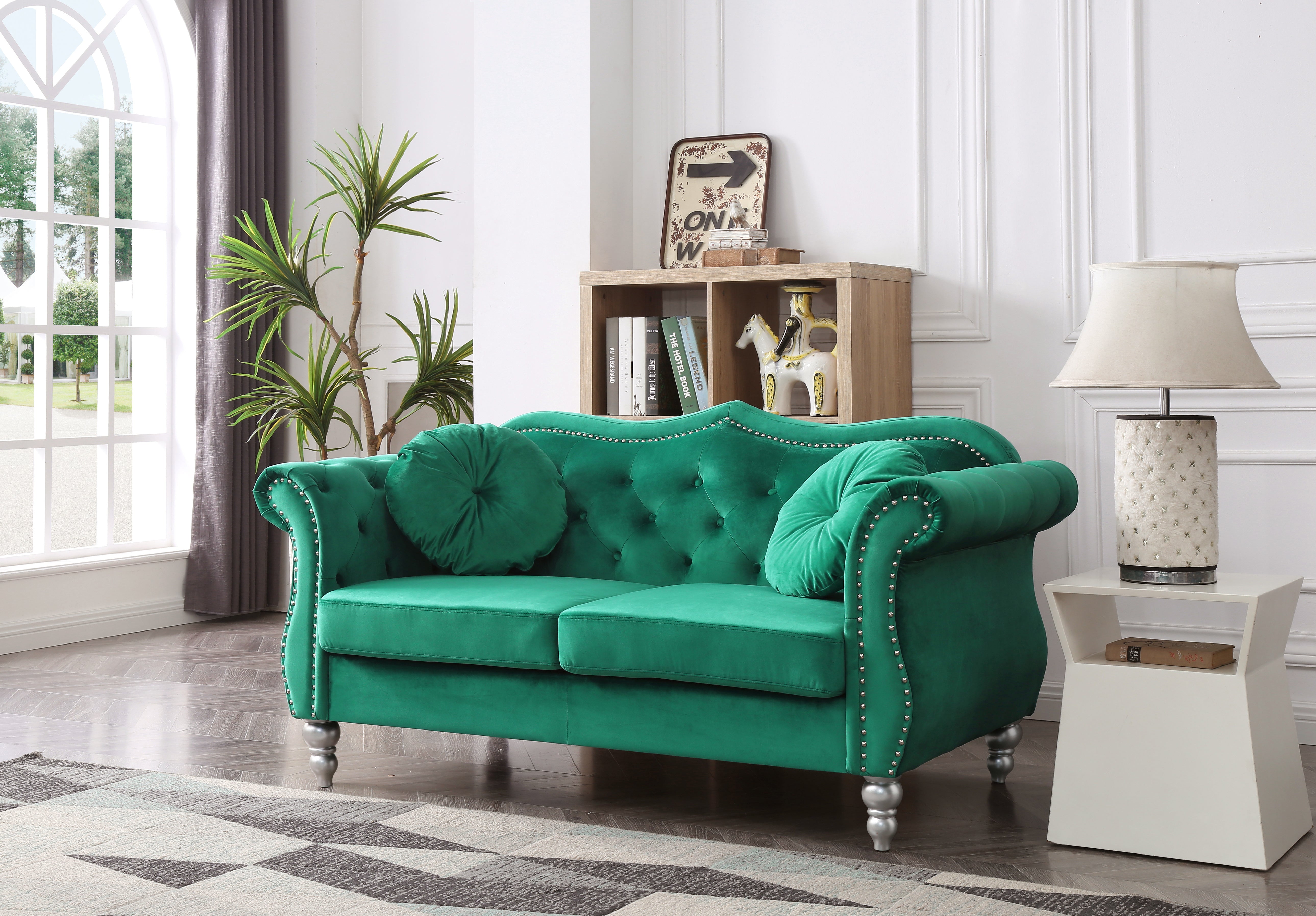 Glory Furniture Hollywood G0662A-L Loveseat , GREEN