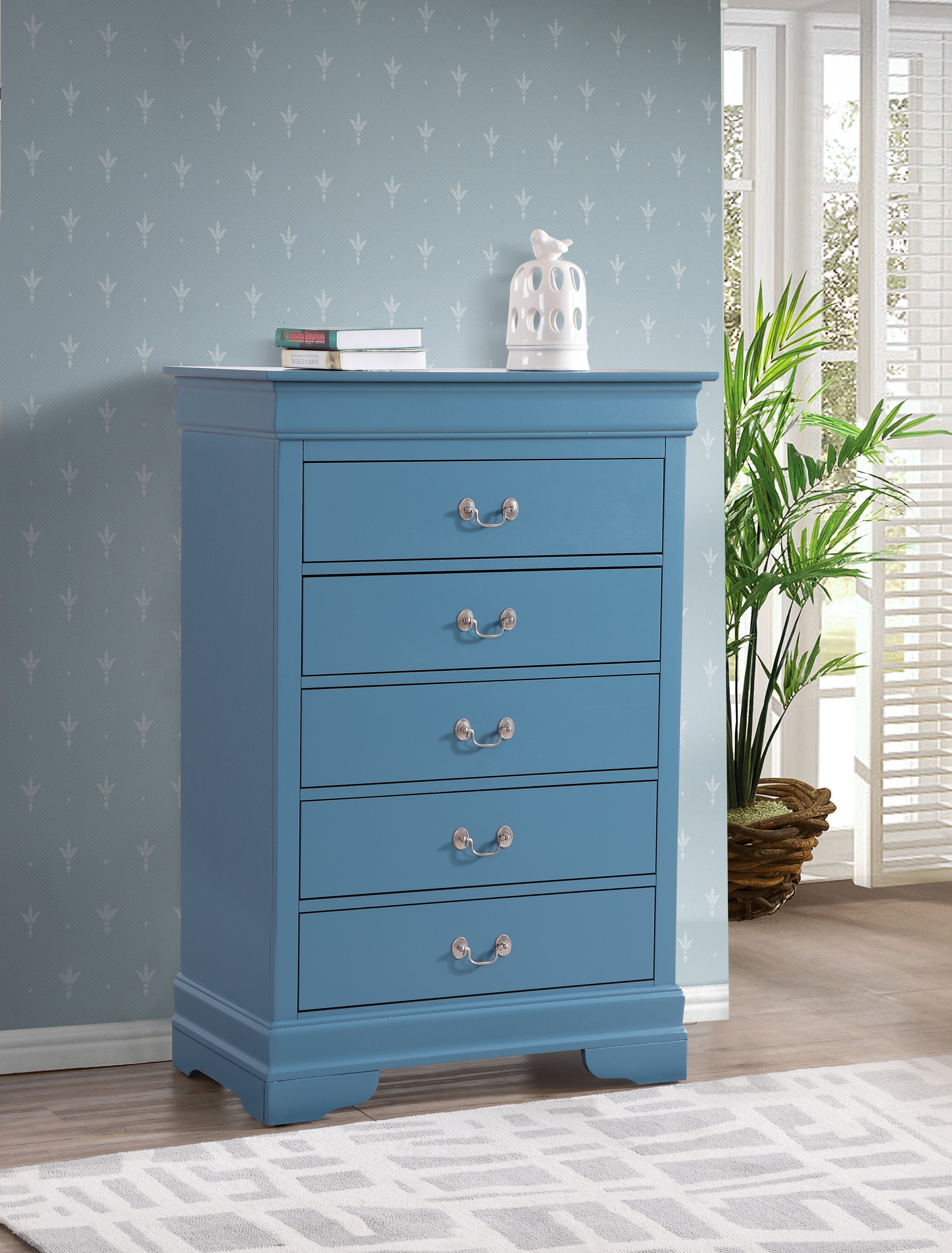 Glory Furniture Louis Phillipe G3180-CH Chest , Teal