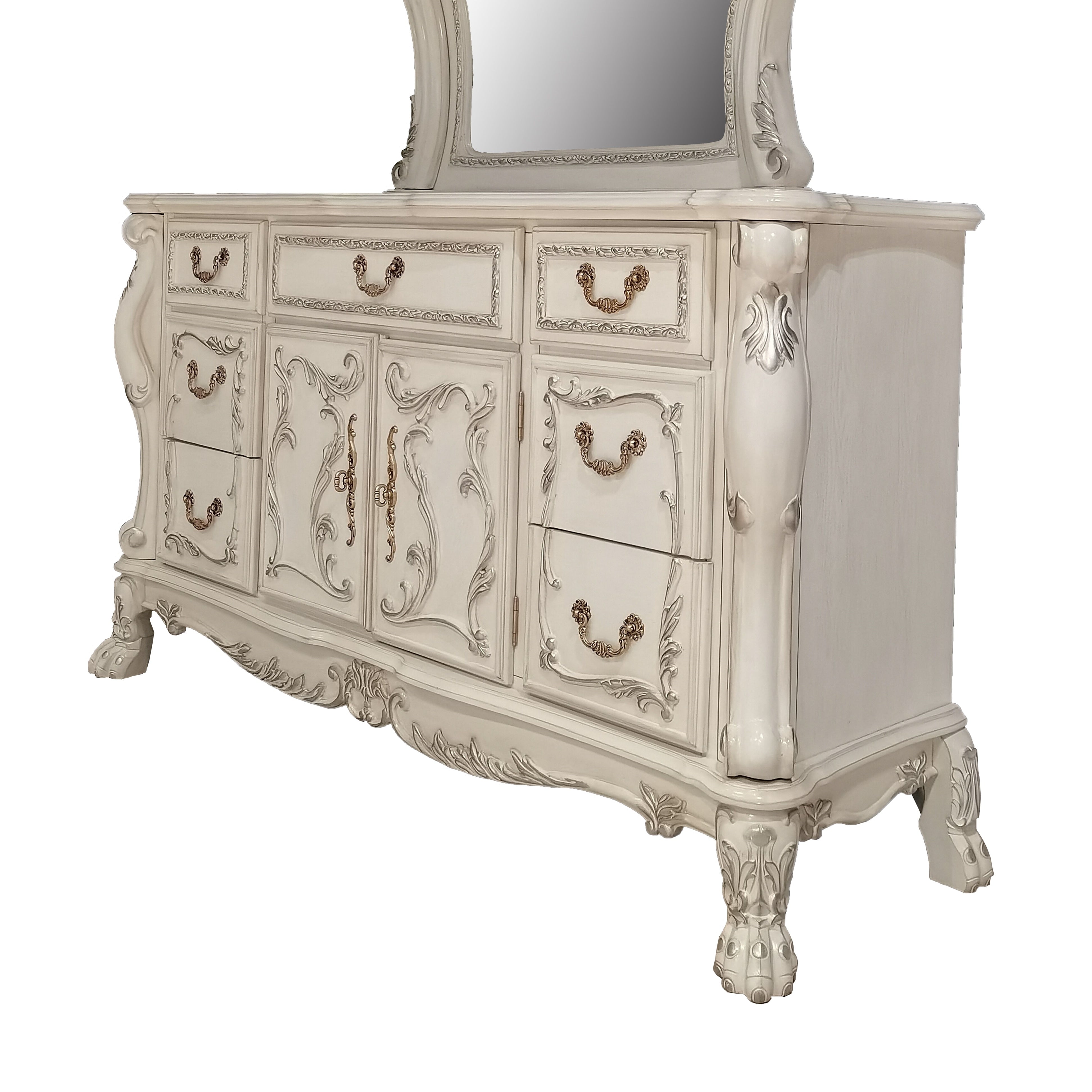 ACME Dresden DRESSER Antique White Finish BD01685