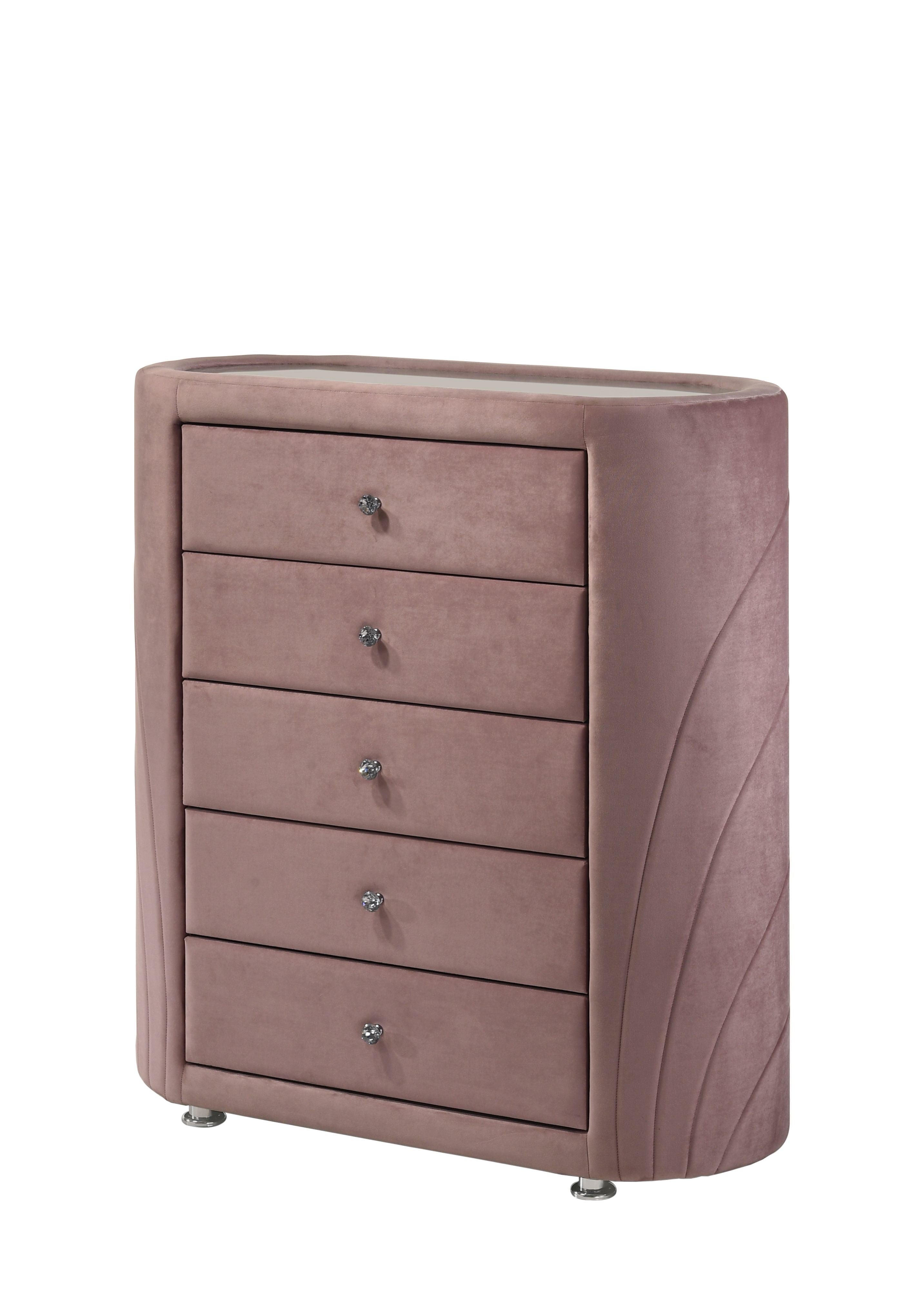 ACME Salonia Chest, Pink Velvet BD01187