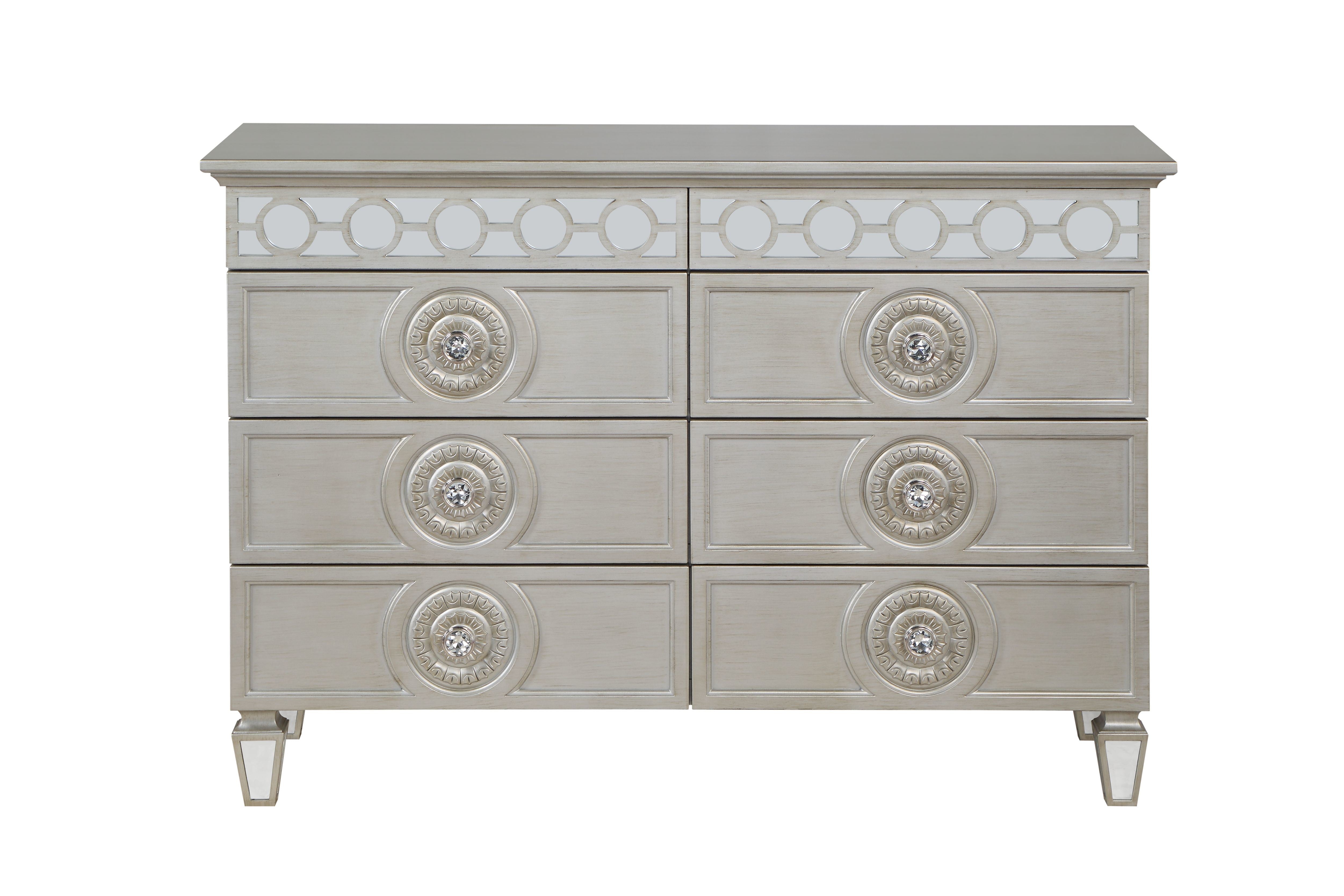 ACME Varian Dresser, Silver & Mirrored Finish BD01281