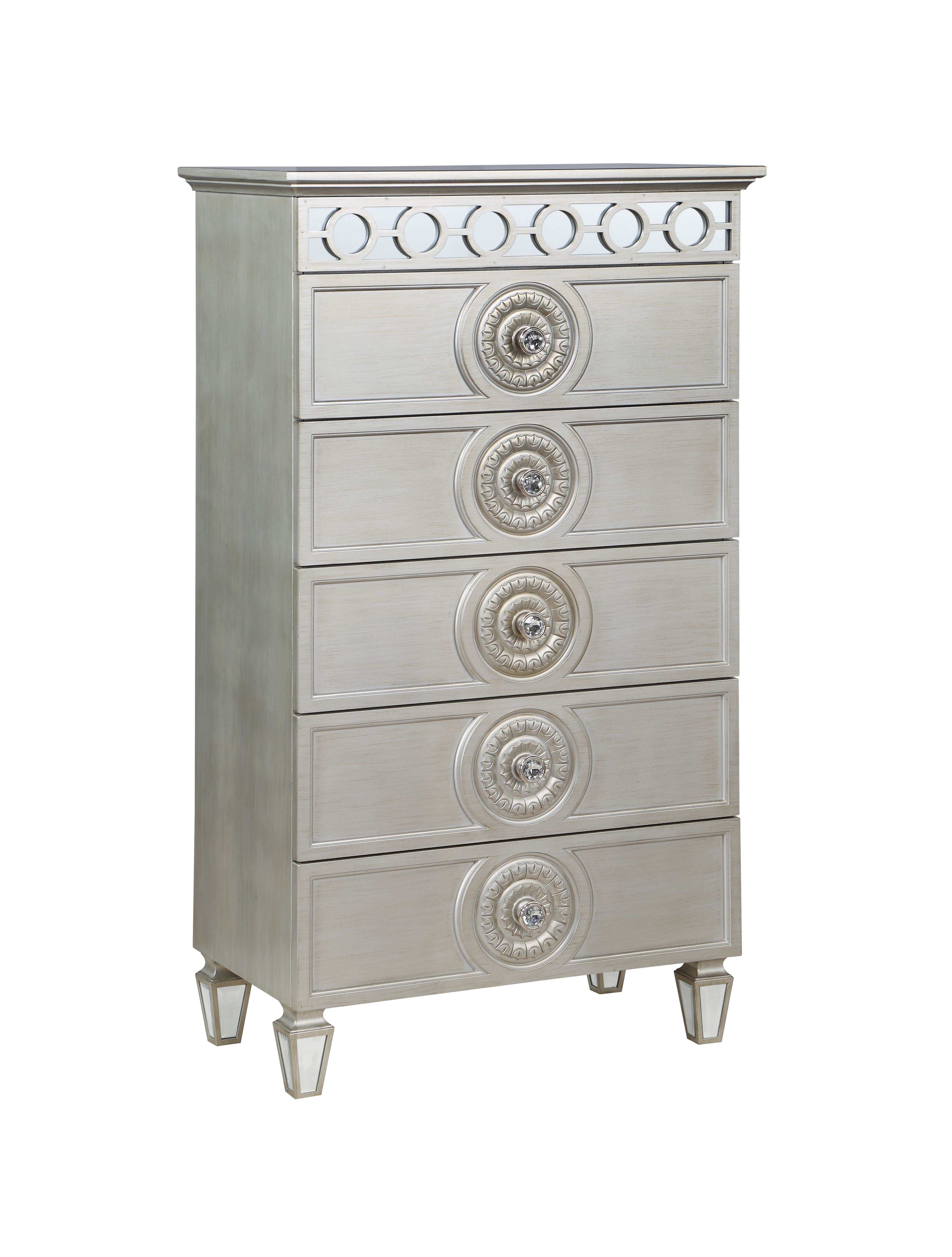 ACME Varian Chest, Silver & Mirrored Finish BD01282