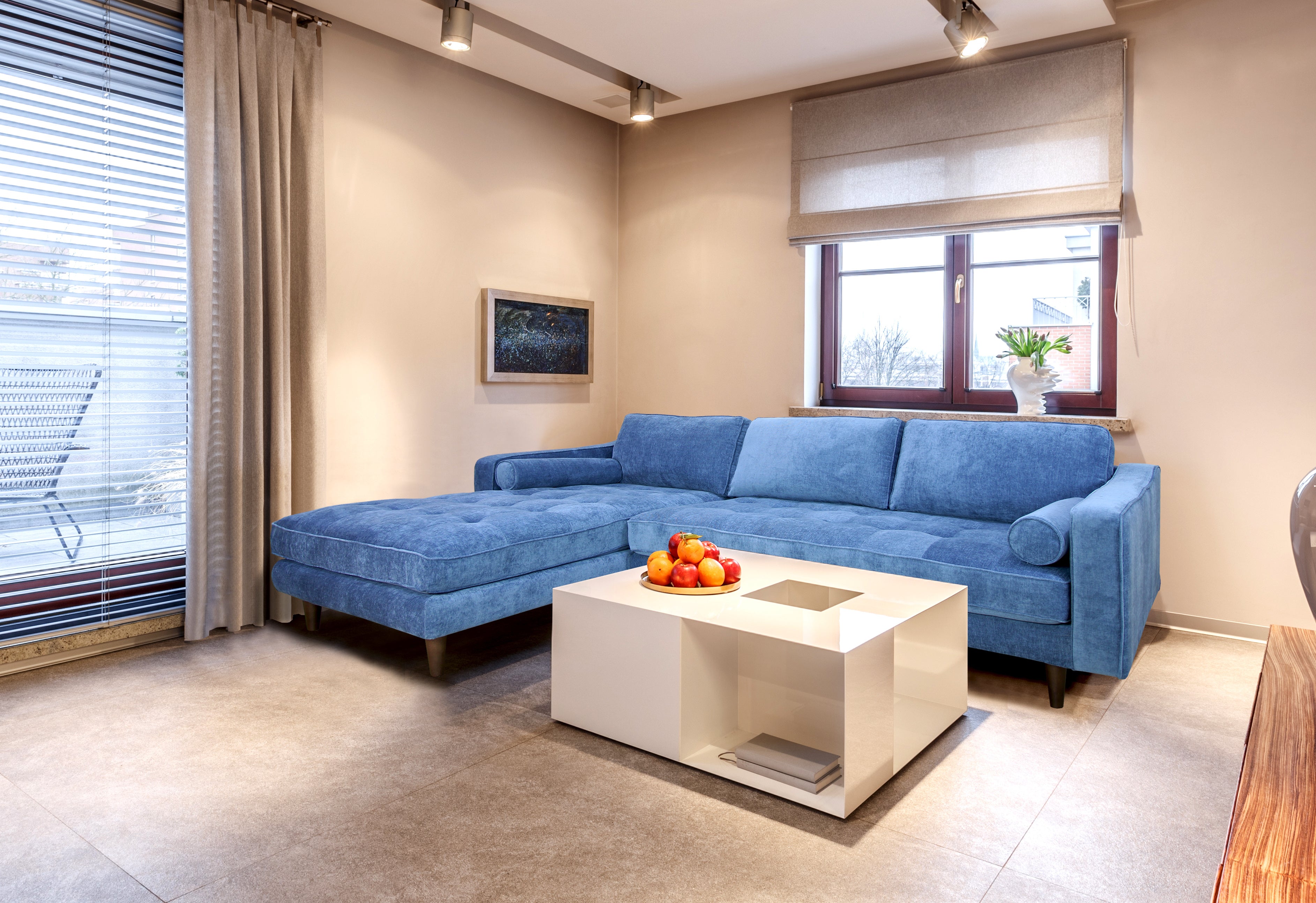 ANDERSON LAF SECTIONAL - DENIM BLUE