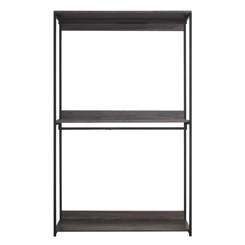 Monica 47" Farmhouse Wood Walk-in Closet Organizer with One Shelf in Rustic Gray