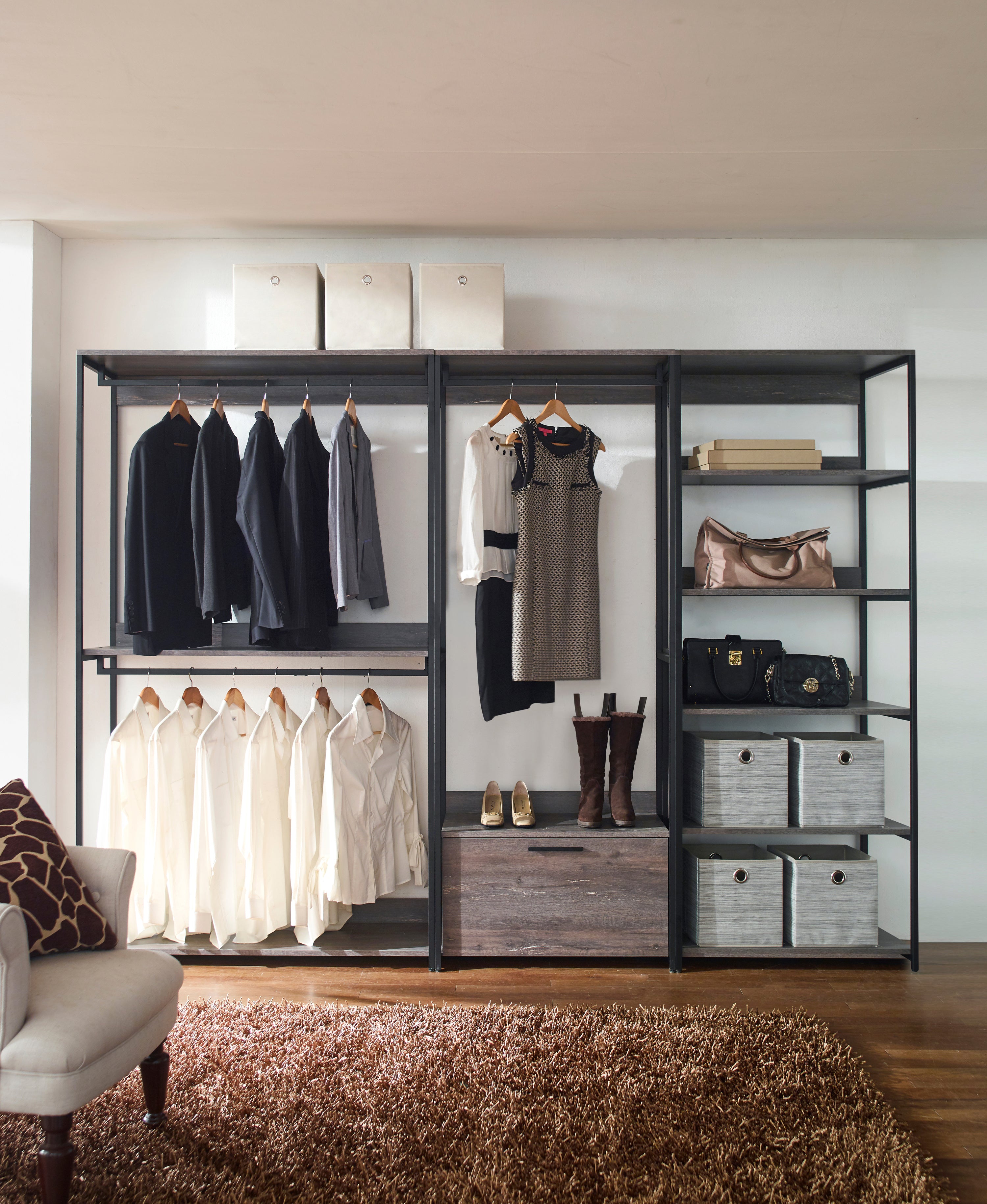 Monica Wood Walk-in Closet System