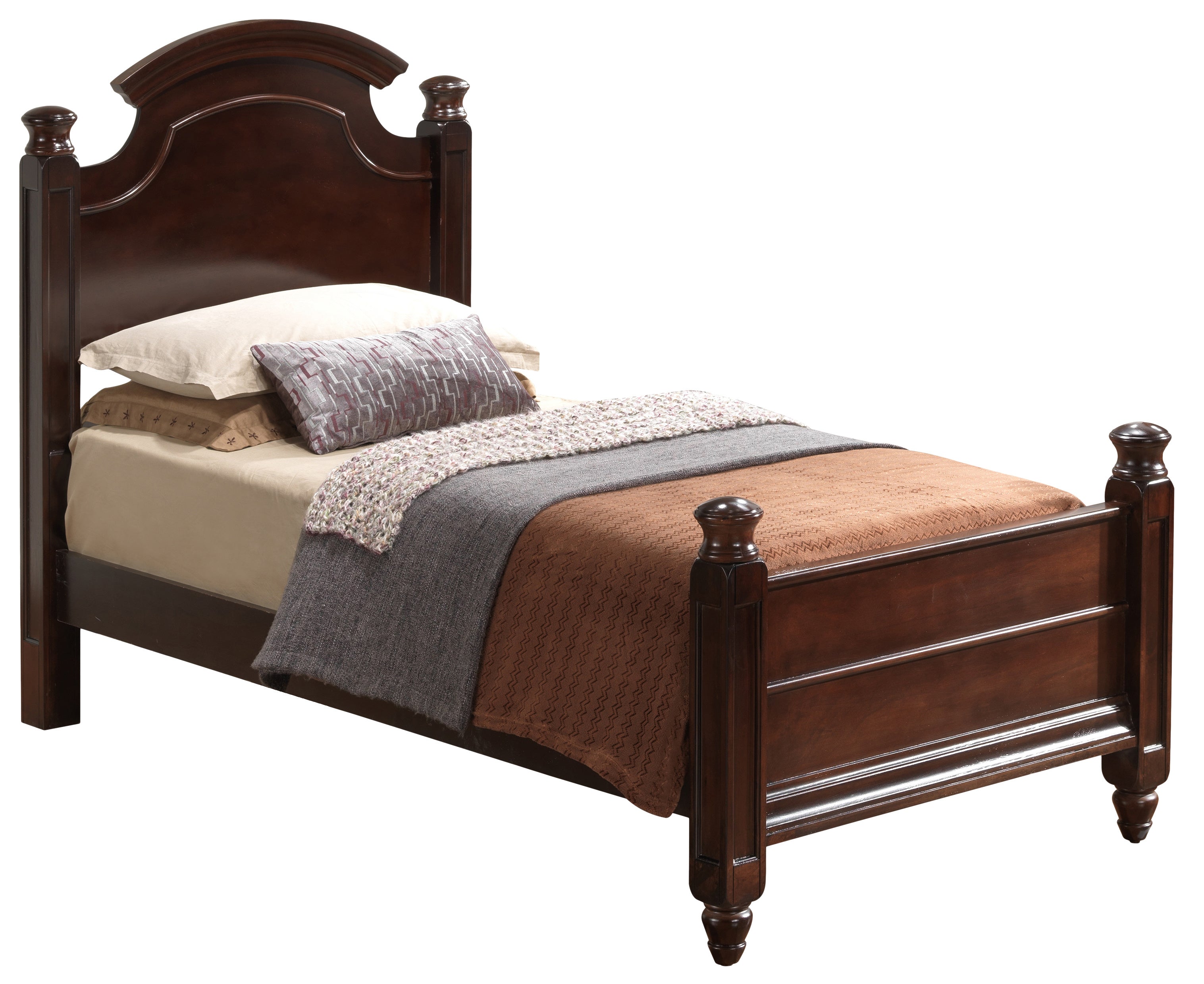 Glory Furniture Summit G5950A-TB Twin Bed ( 3 Boxes) , Cappuccino