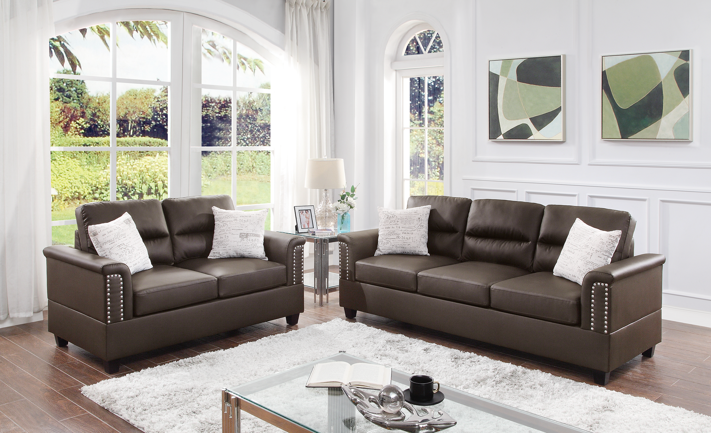 2-PCS SOFA SET in Espresso