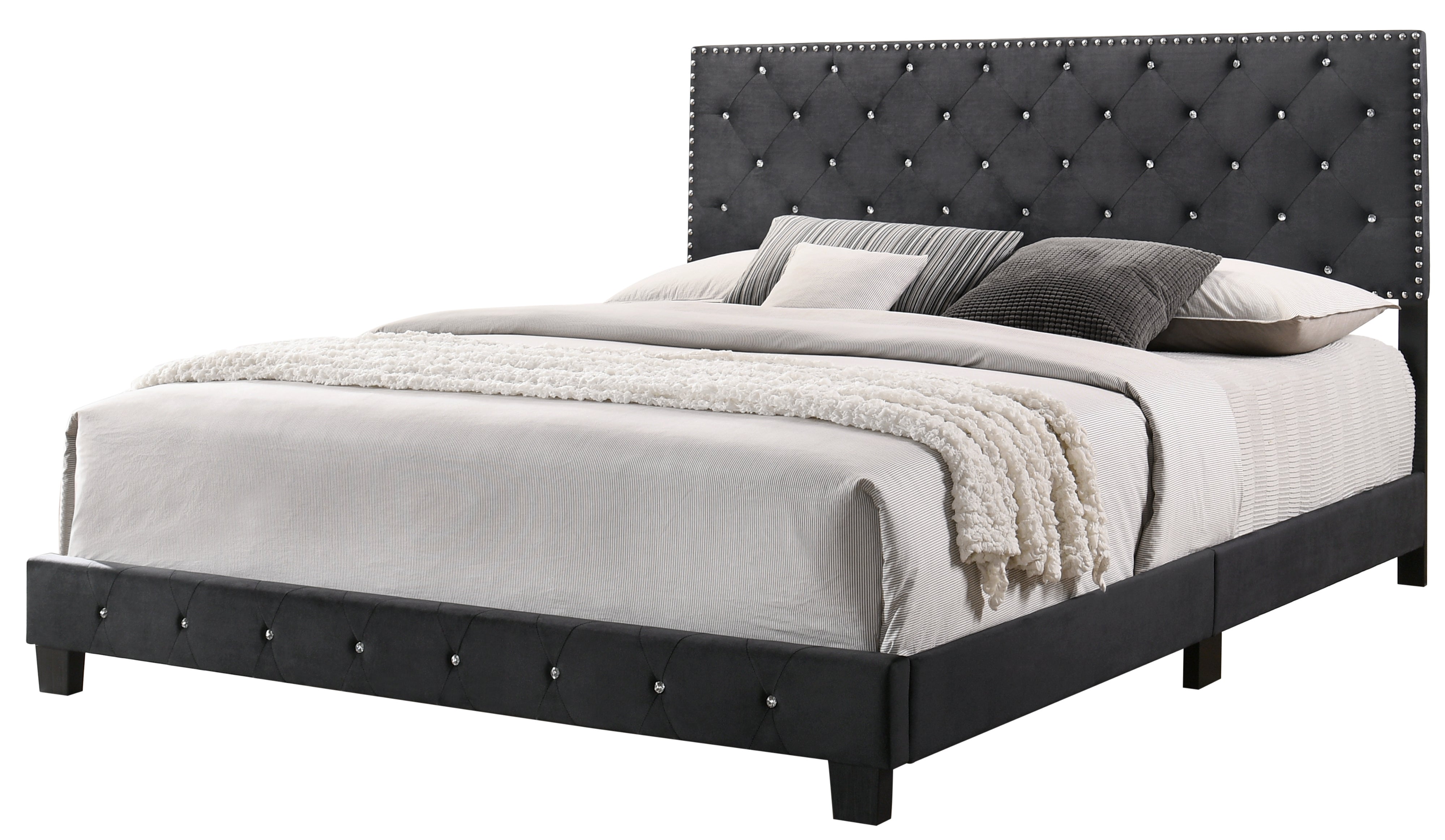 Glory Furniture Suffolk G1407-KB-UP King Bed , BLACK