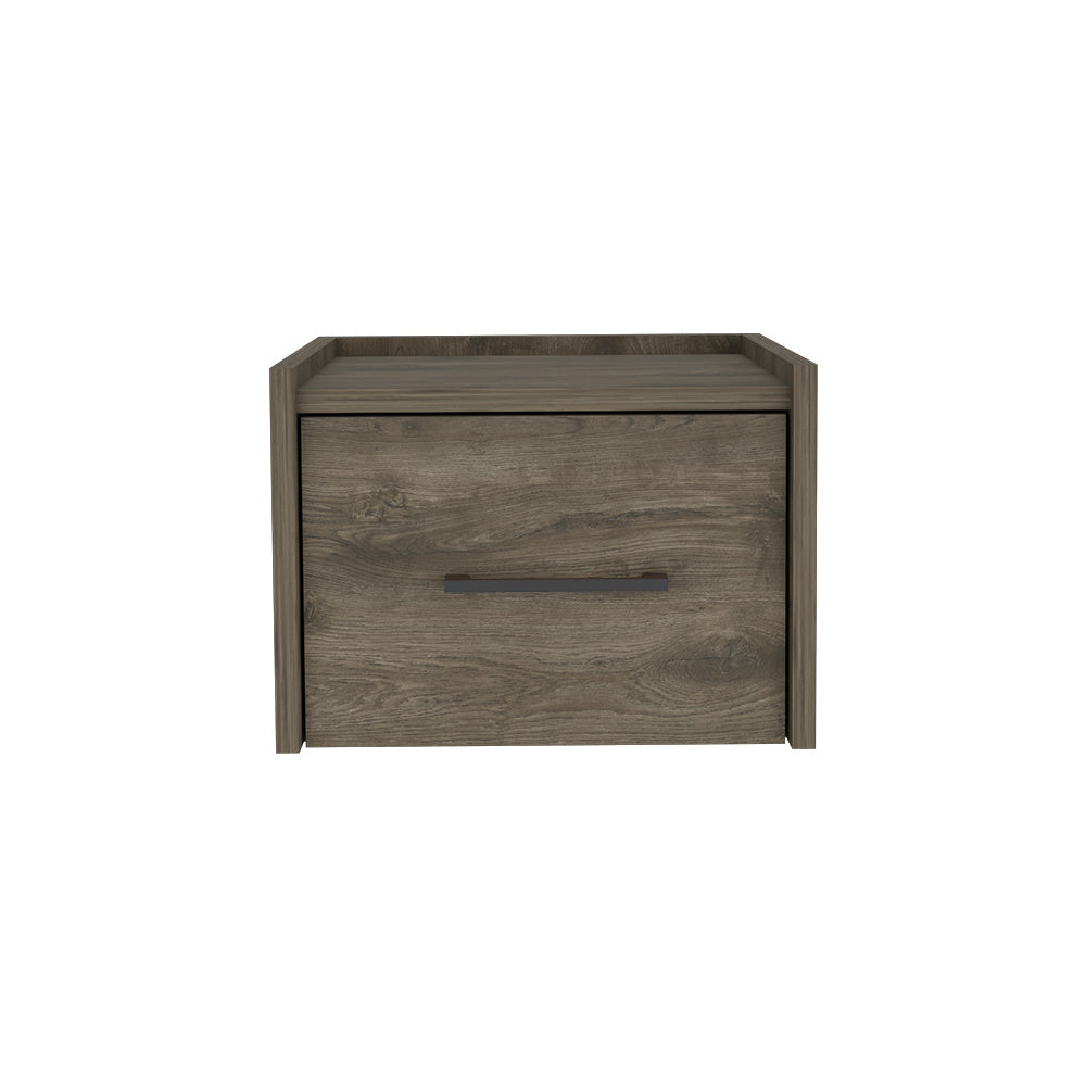 Floating Nightstand Calion, Bedroom, Dark Brown