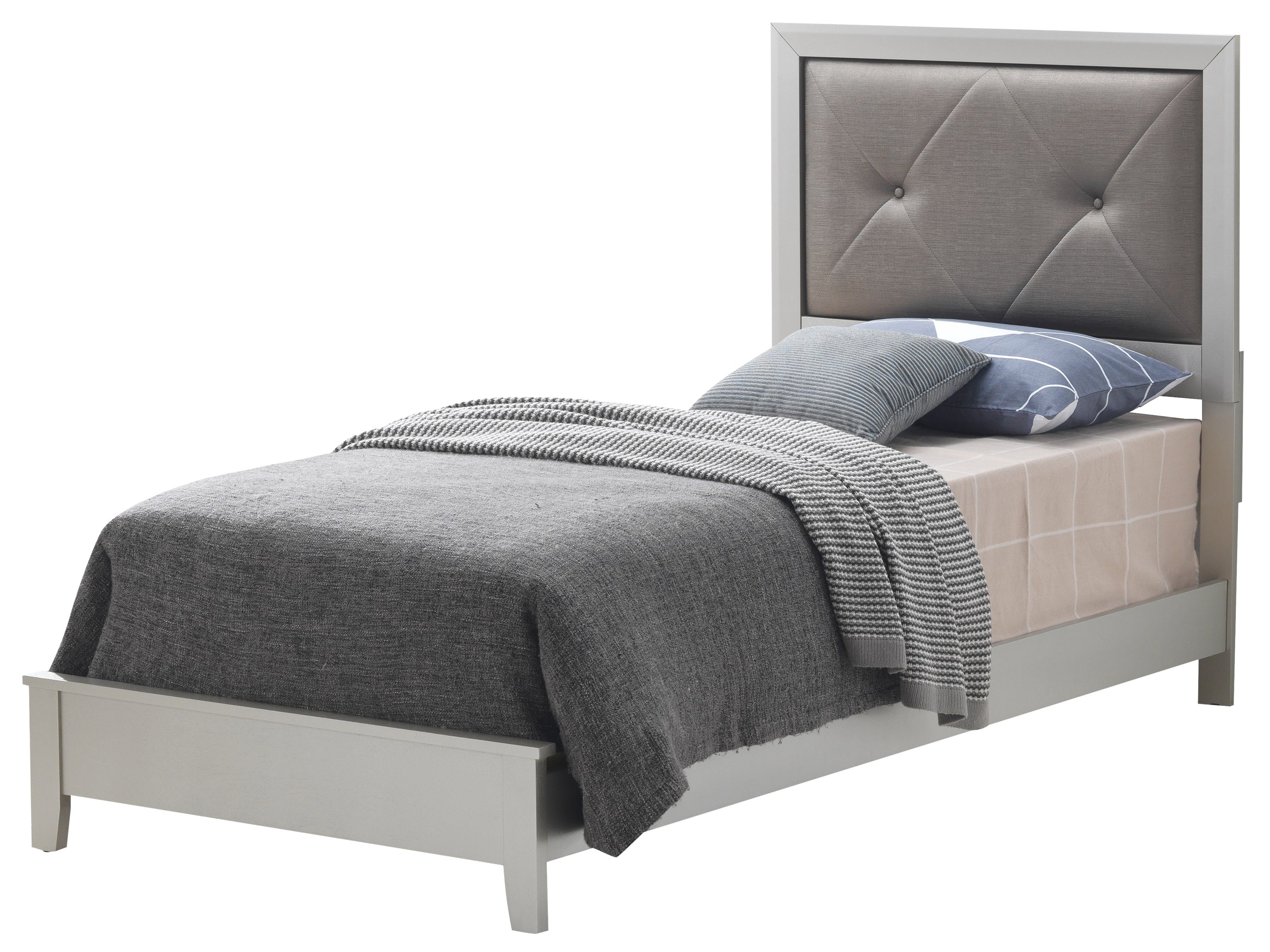 Glory Furniture Primo G1333A-TB Twin Bed , Silver Champagne