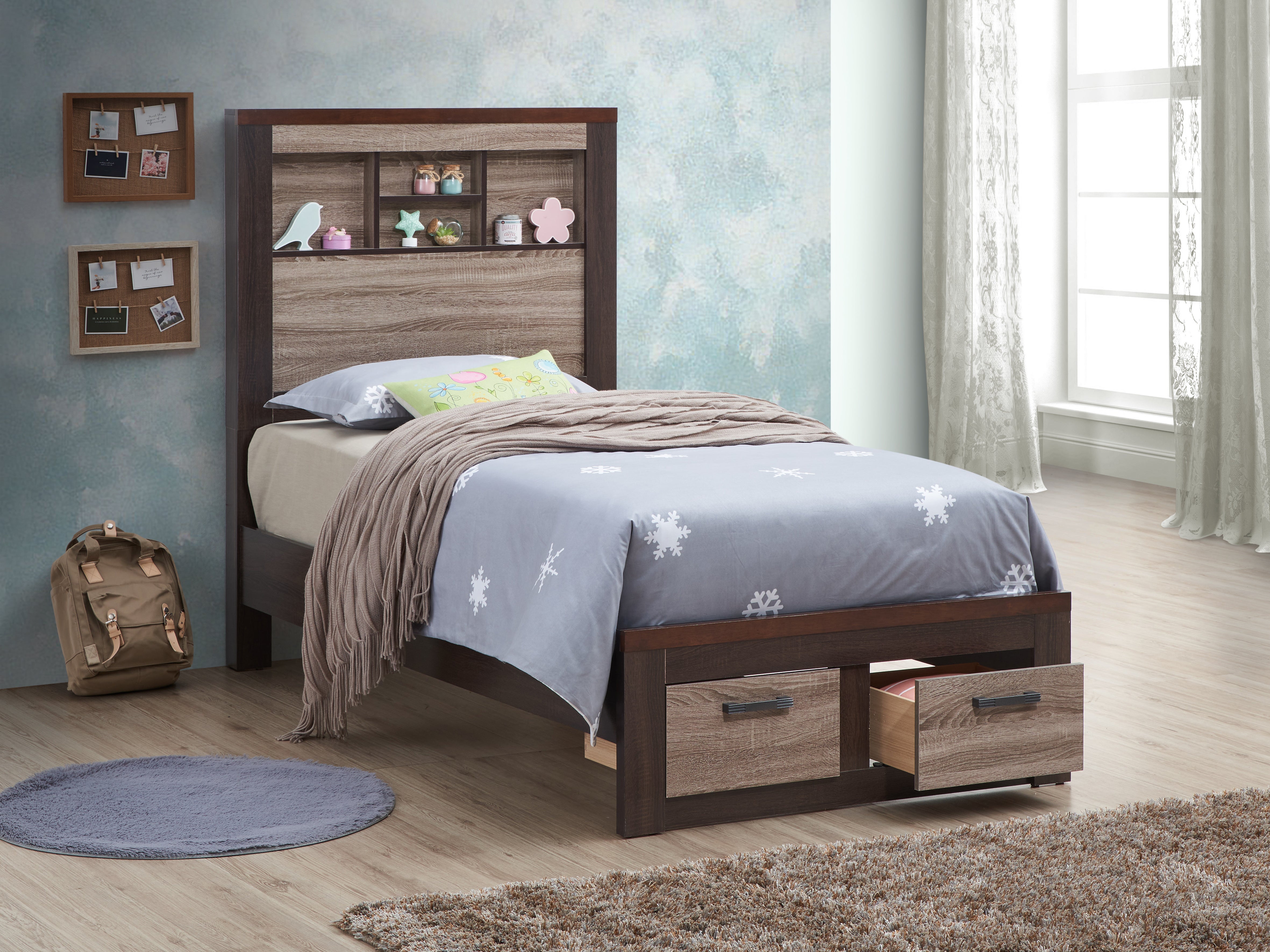 Glory Furniture Magnolia G1400B-TB Twin Bed , Gray/Brown