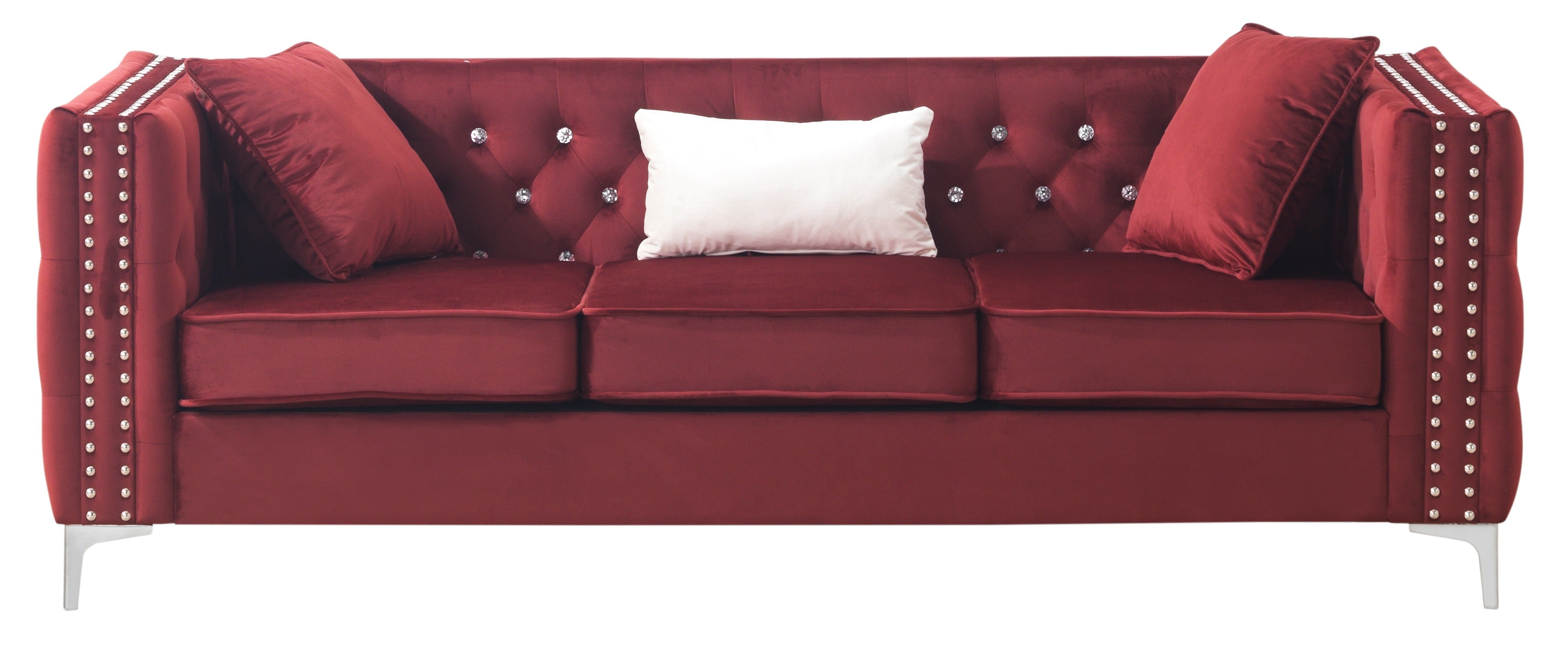 Glory Furniture Paige G826A-S Sofa , BURGUNDY