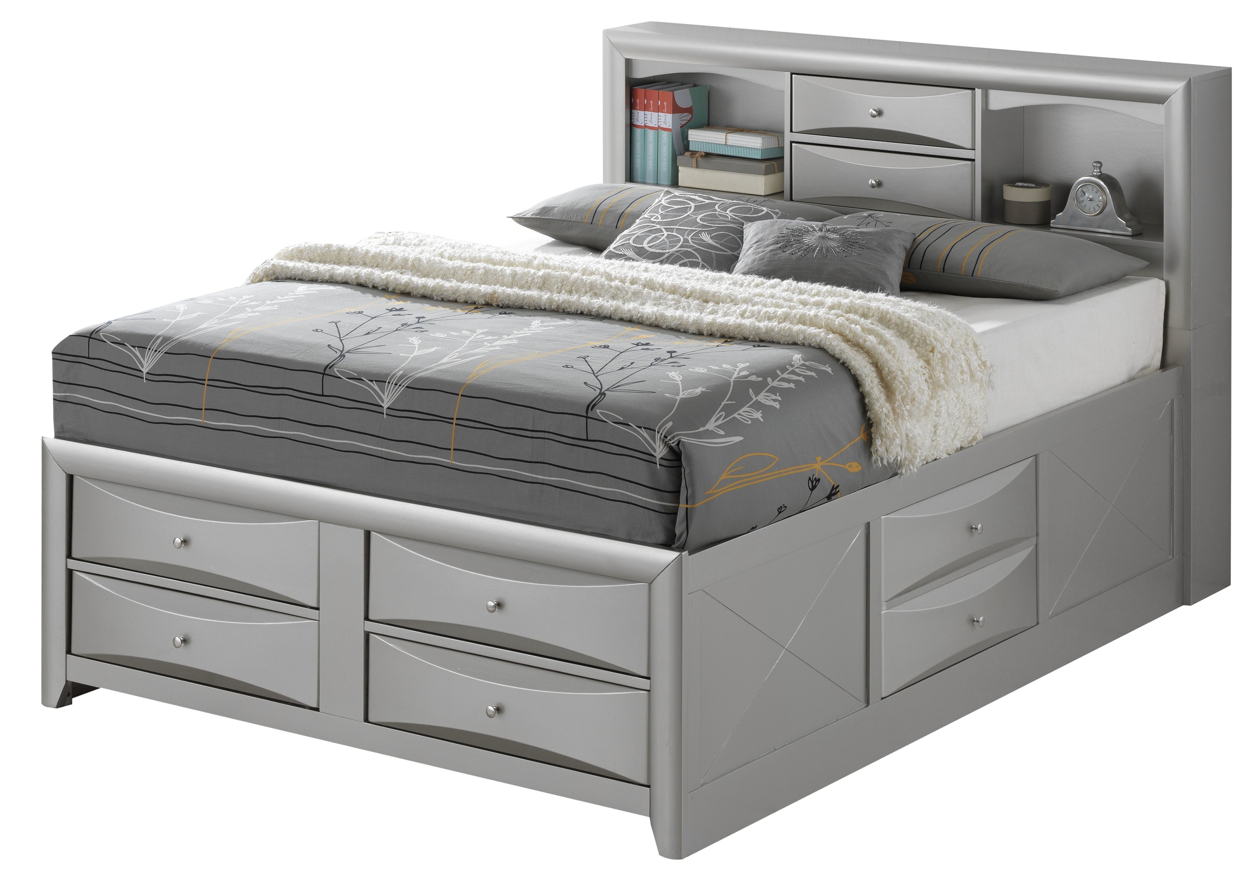 Glory Furniture Marilla G1503G-FSB3 Full Storage bed , Silver Champagne