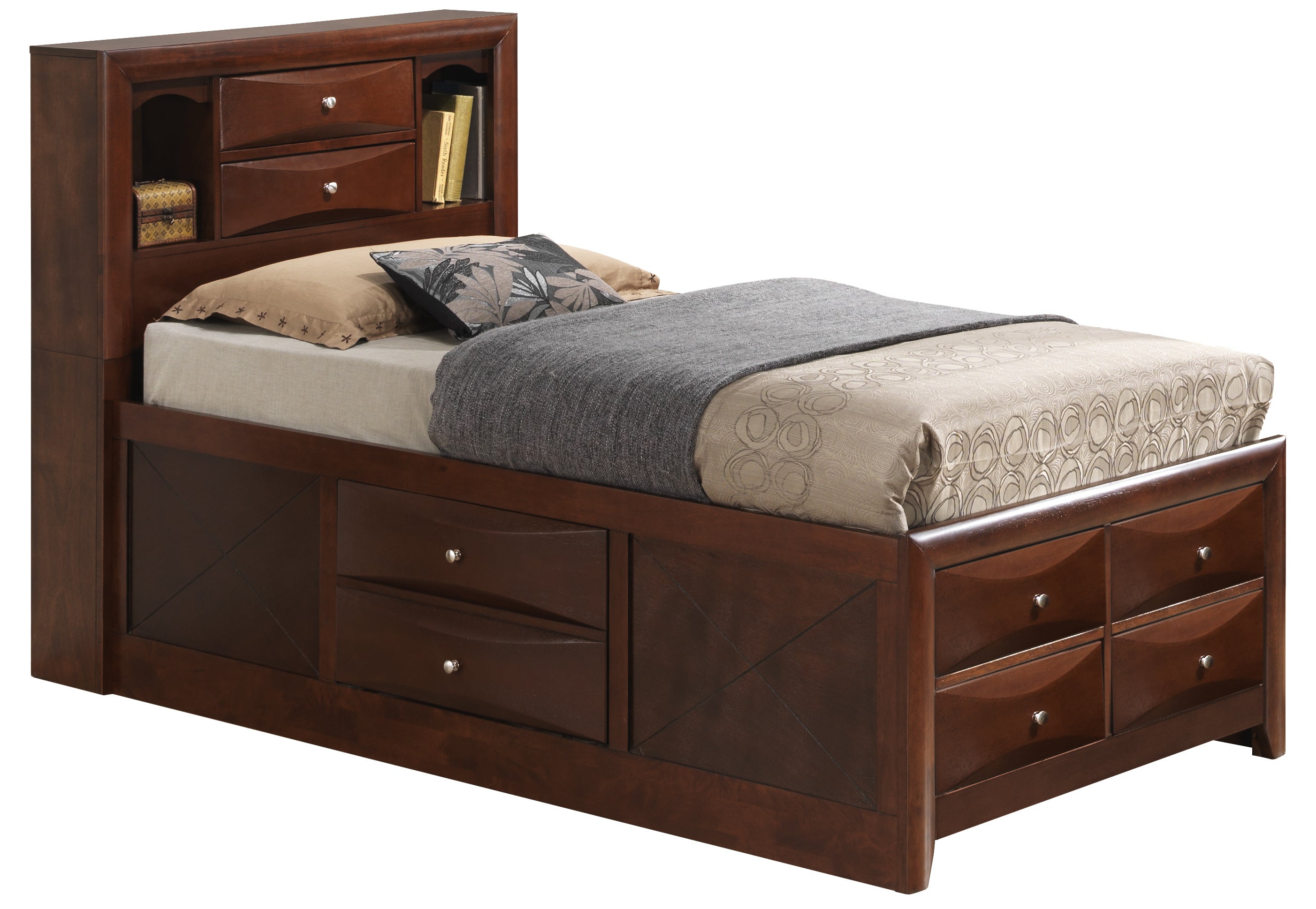 Glory Furniture Marilla G1550G-TSB3 Twin Storage Bed , Cherry