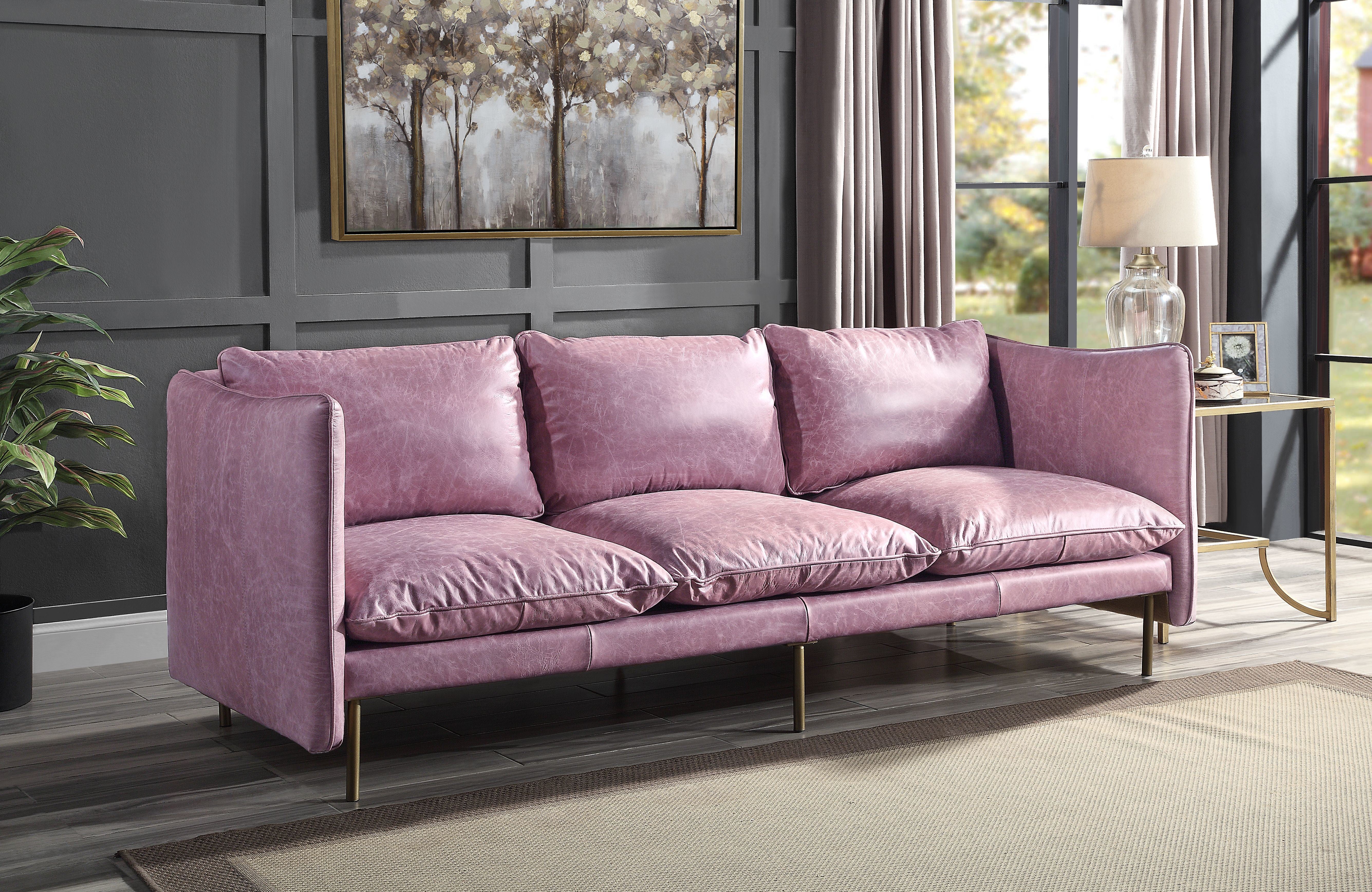 ACME Metis Sofa, Wisteria Grain Leather LV01018