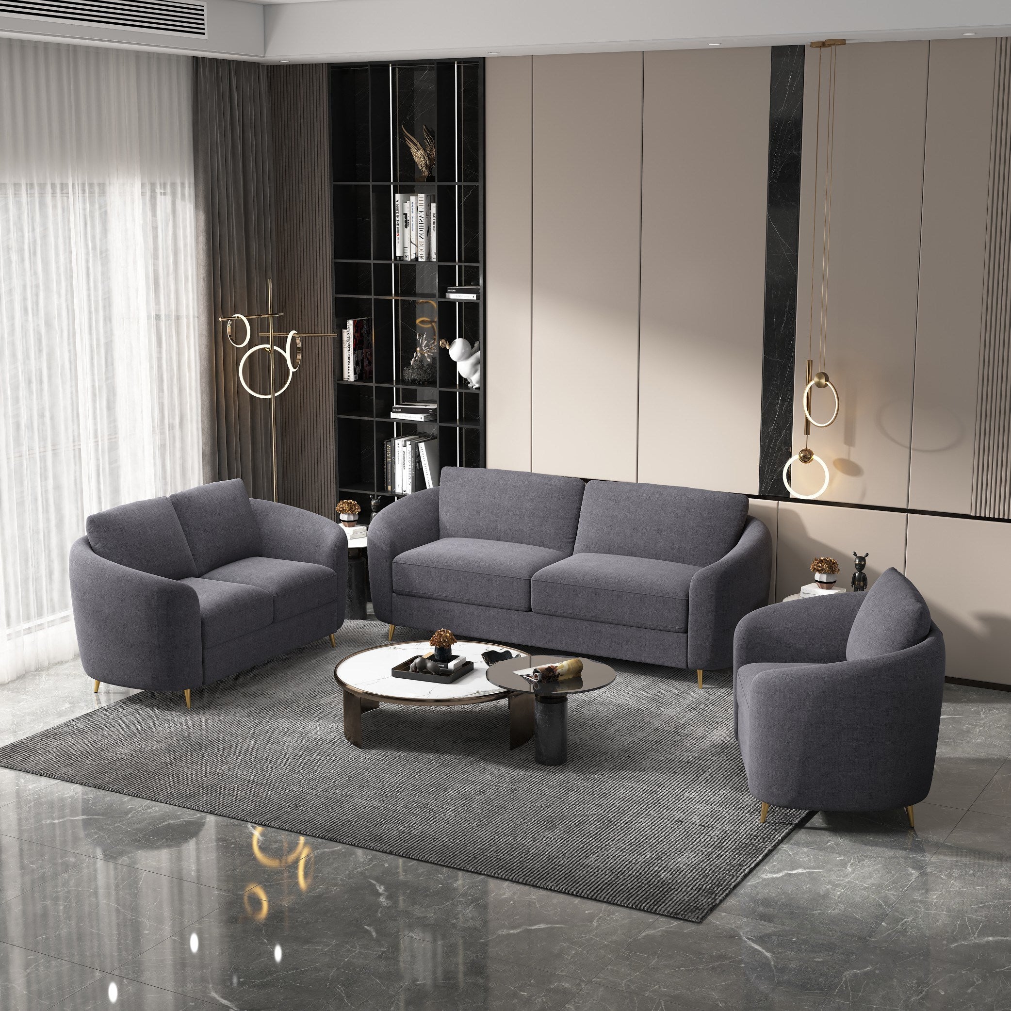 ACME Yuina Sofa, Gray Linen LV01771