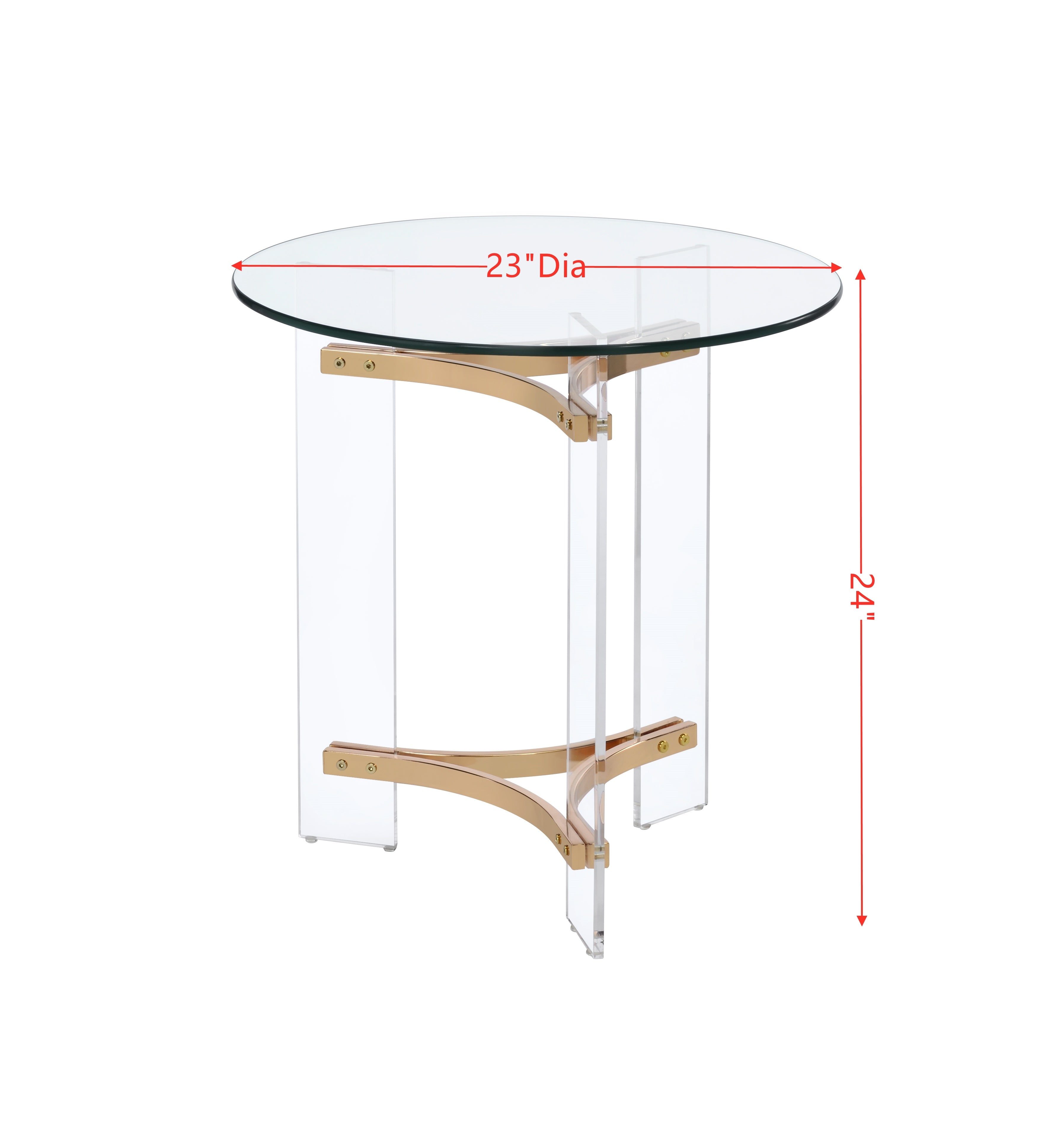 ACME Sosi End Table, Gold Finish LV01084