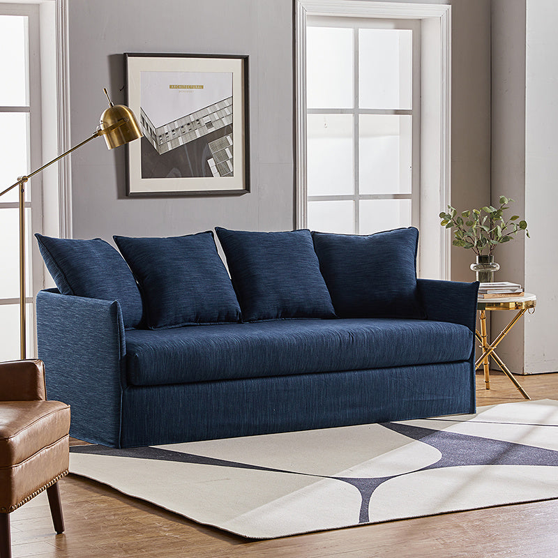 Severin 80.3" Slipcovered Sofa-NAVY