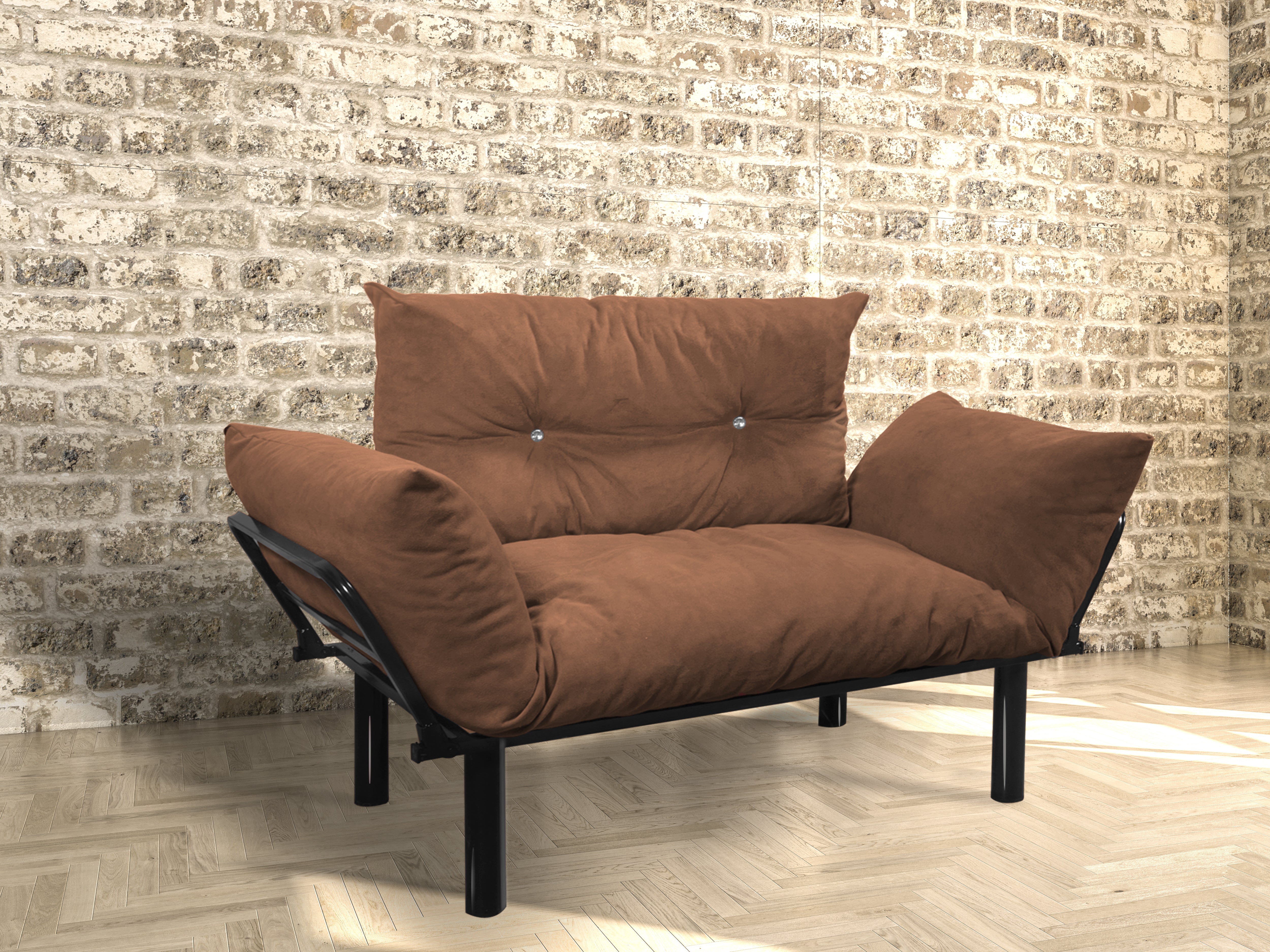 Ada Love seat, Brown