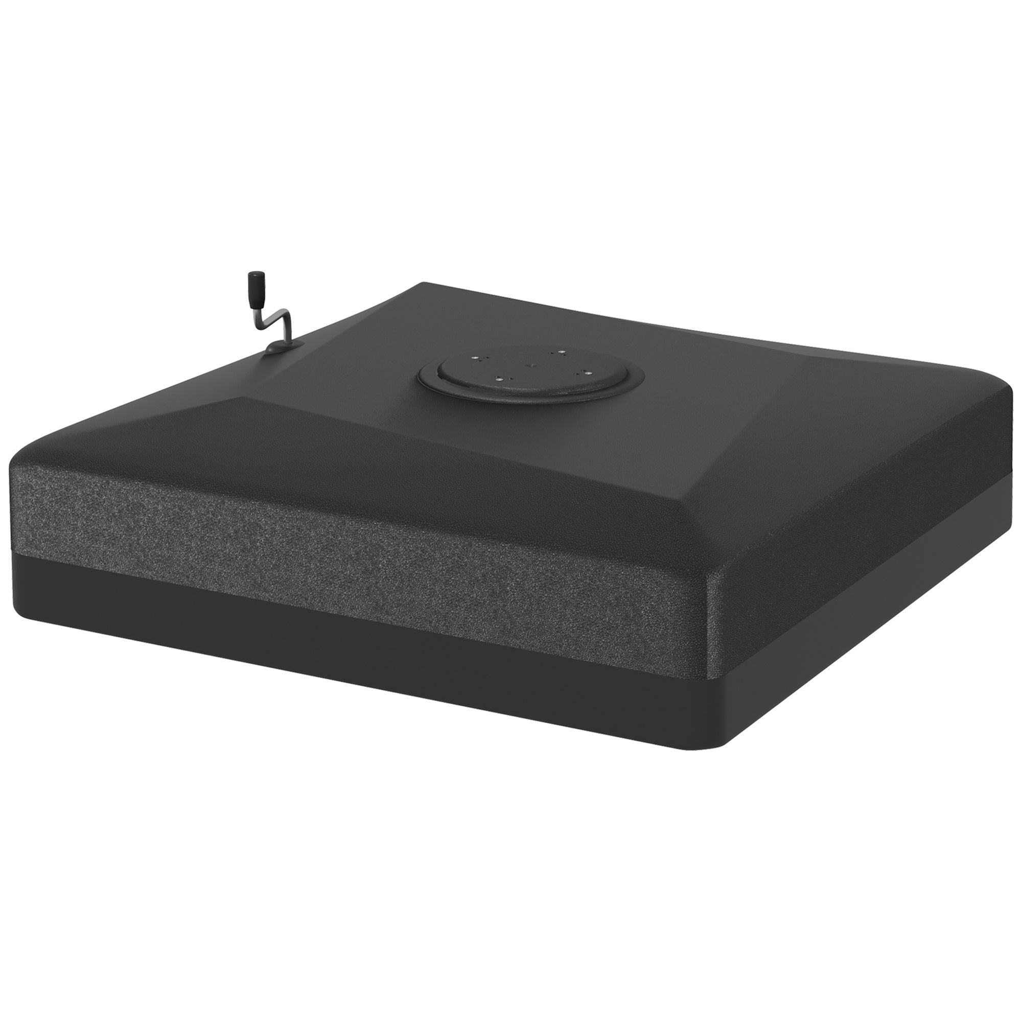 Outsunny 330 lbs. Fillable Umbrella Base for 84D-110V02 Model Umbrella, Heavy Duty Cantilever Umbrella Stand with Lift Wheel, Adjustable Foot Pads, and Cross Base, Black